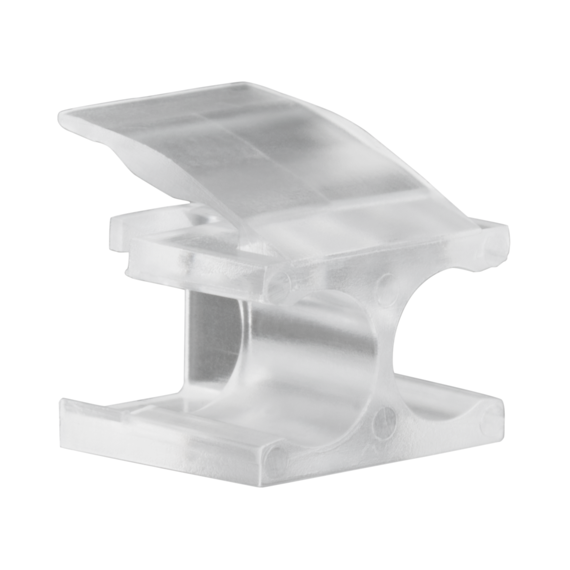 LC duplex clip, transparent