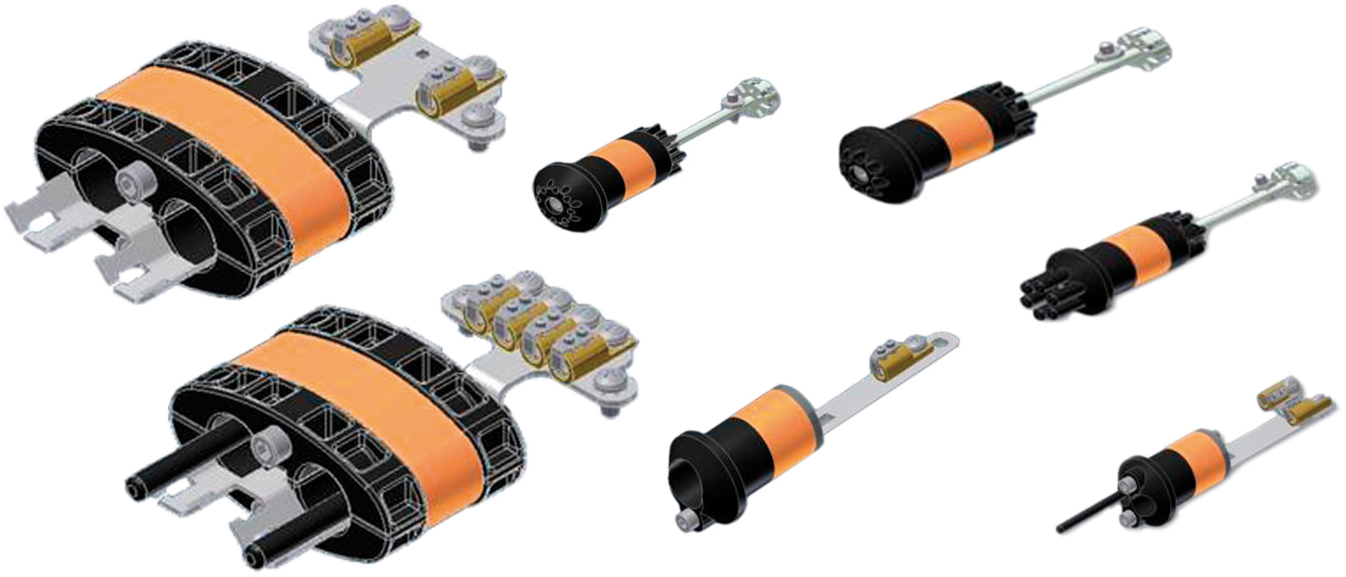 Accessories Cable entry round 6x8.6mm inputs, 7-8.6mm