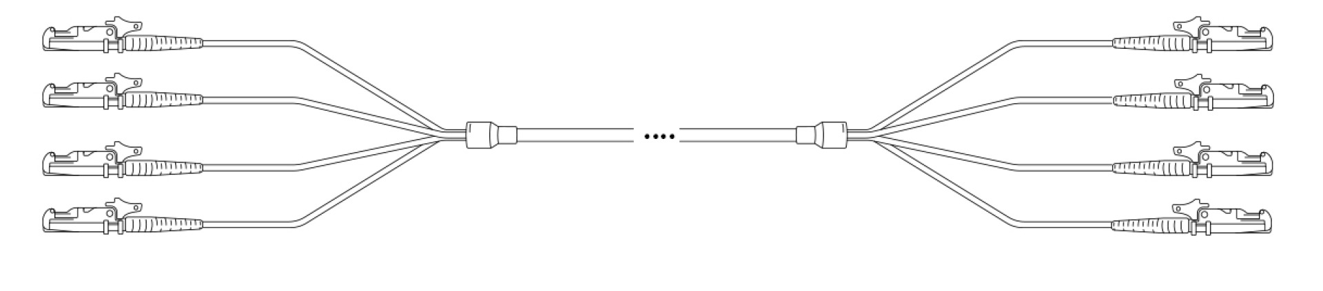 Mini-Breakout I-V(ZN) H OS2 9/125µm E2000®/E2000® 12E 1,0m