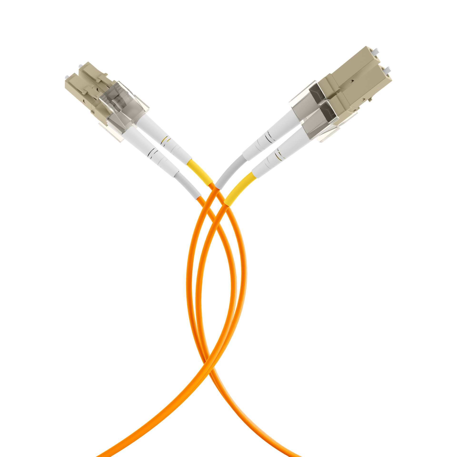 Duplex Patchkabel Flat-Twin LC-LC OM2 40m LSZH 3x5mm orange