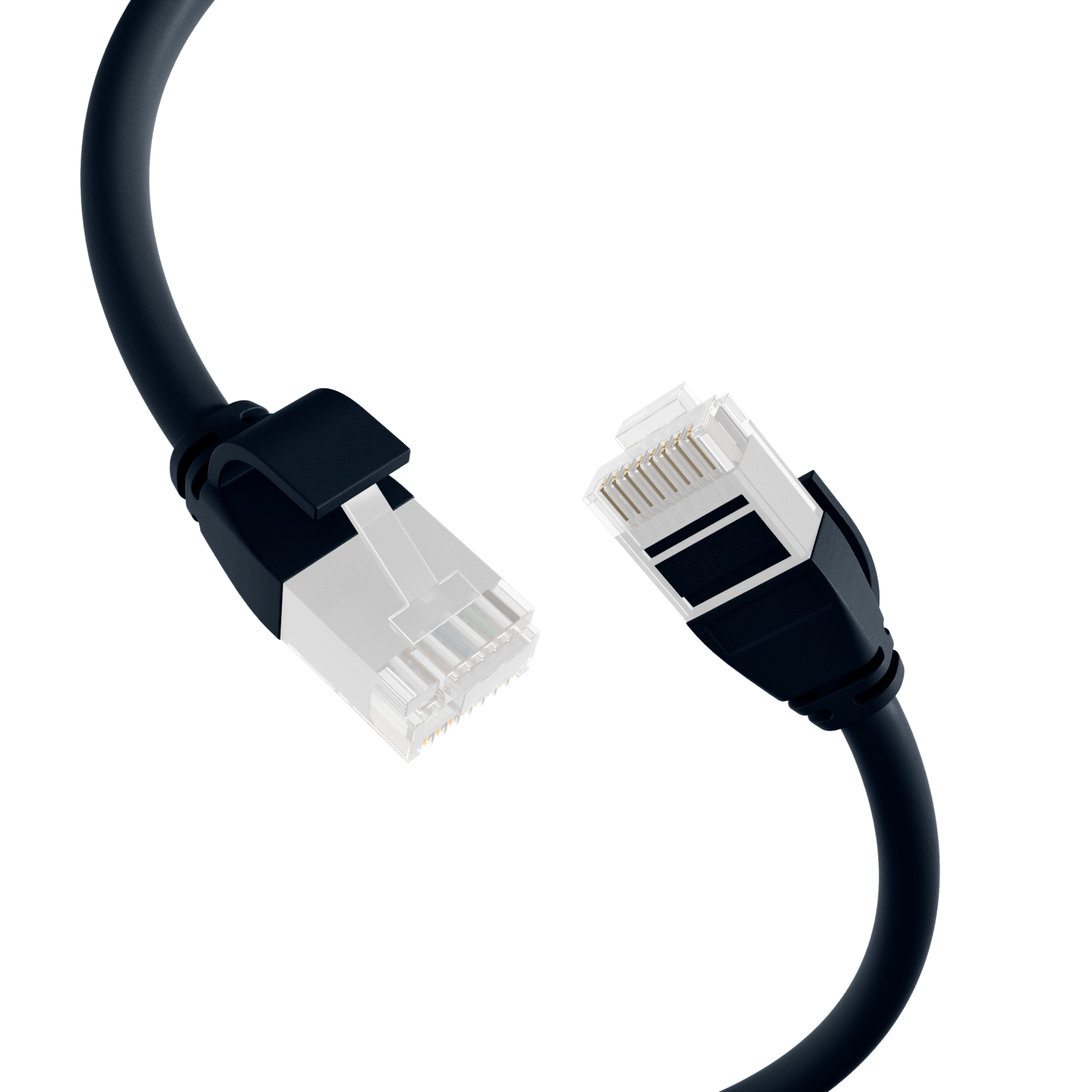 RJ45 Patchkabel Cat.6A U/UTP TPE 3,6mm ultraflex schwarz 5m