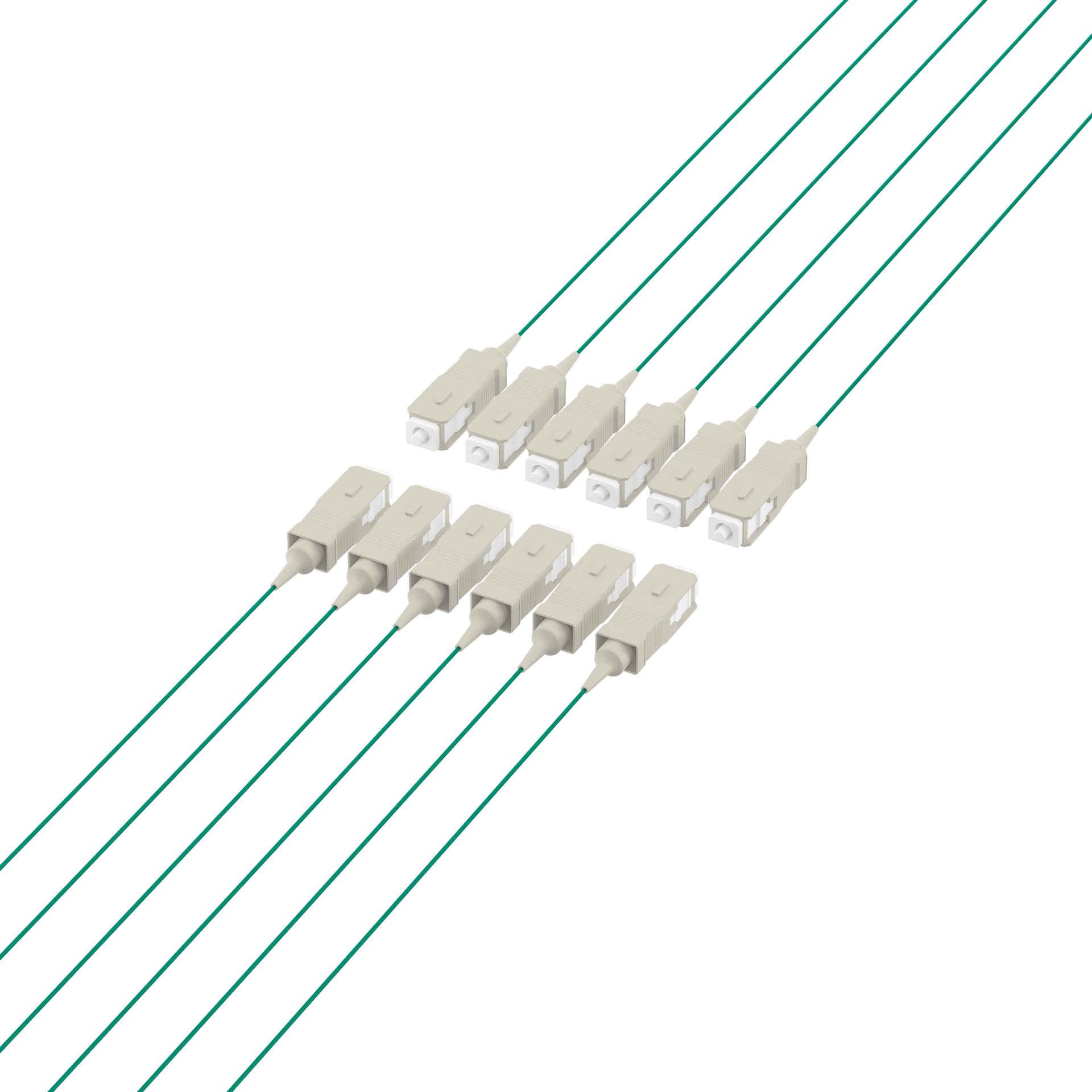 Faserpigtail SC OM2 -Grün 2m - 1 Stück