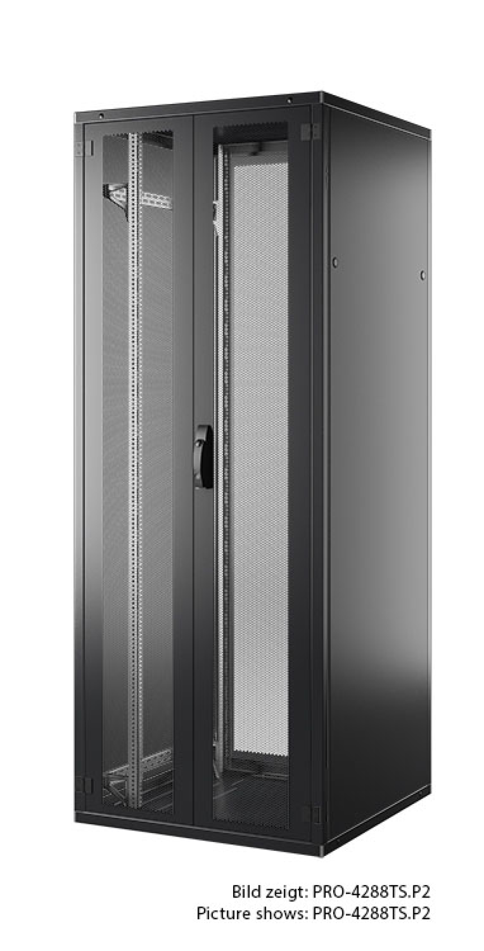 19" Serverschrank PRO 24HE, 600x800 mm, F+R 2-teilig, RAL9005