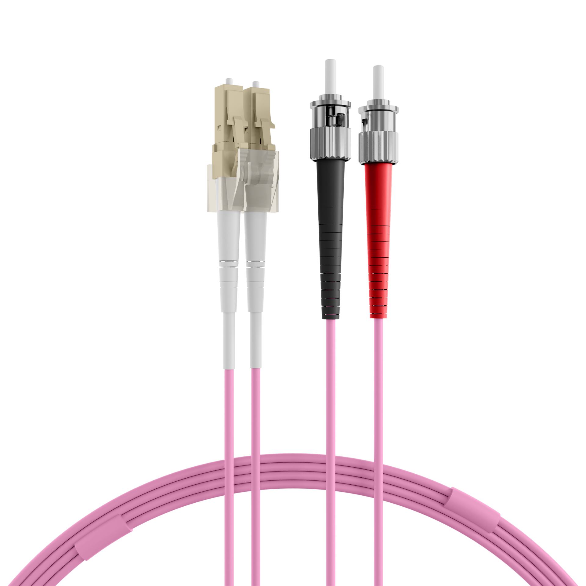 Duplex Patchcable LC-ST OM4 2m LSZH 2mm heatherviolet