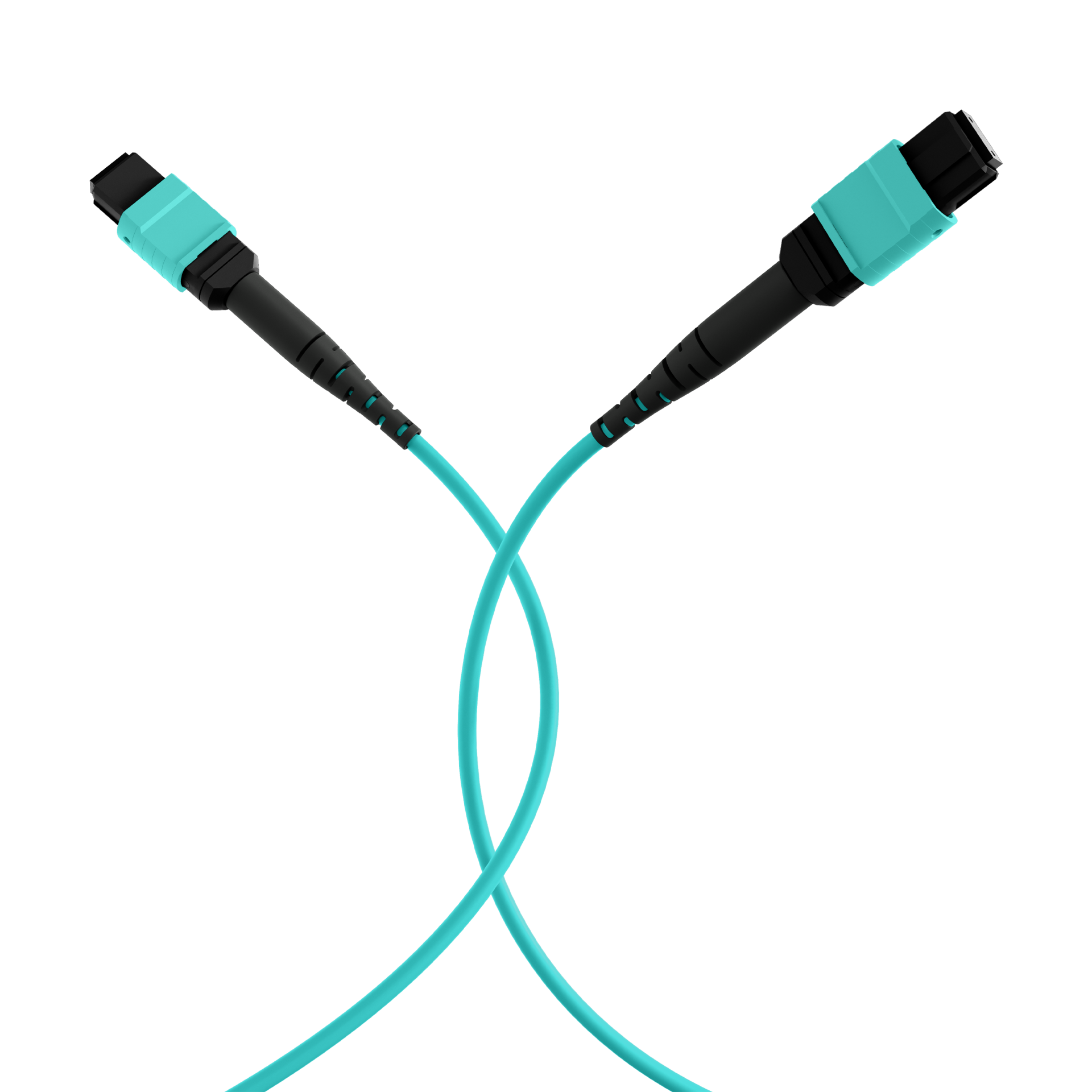 MTP®(F)-MTP®(F) Patchkabel OM3 12 Fasern Typ B LSZH aqua 5m