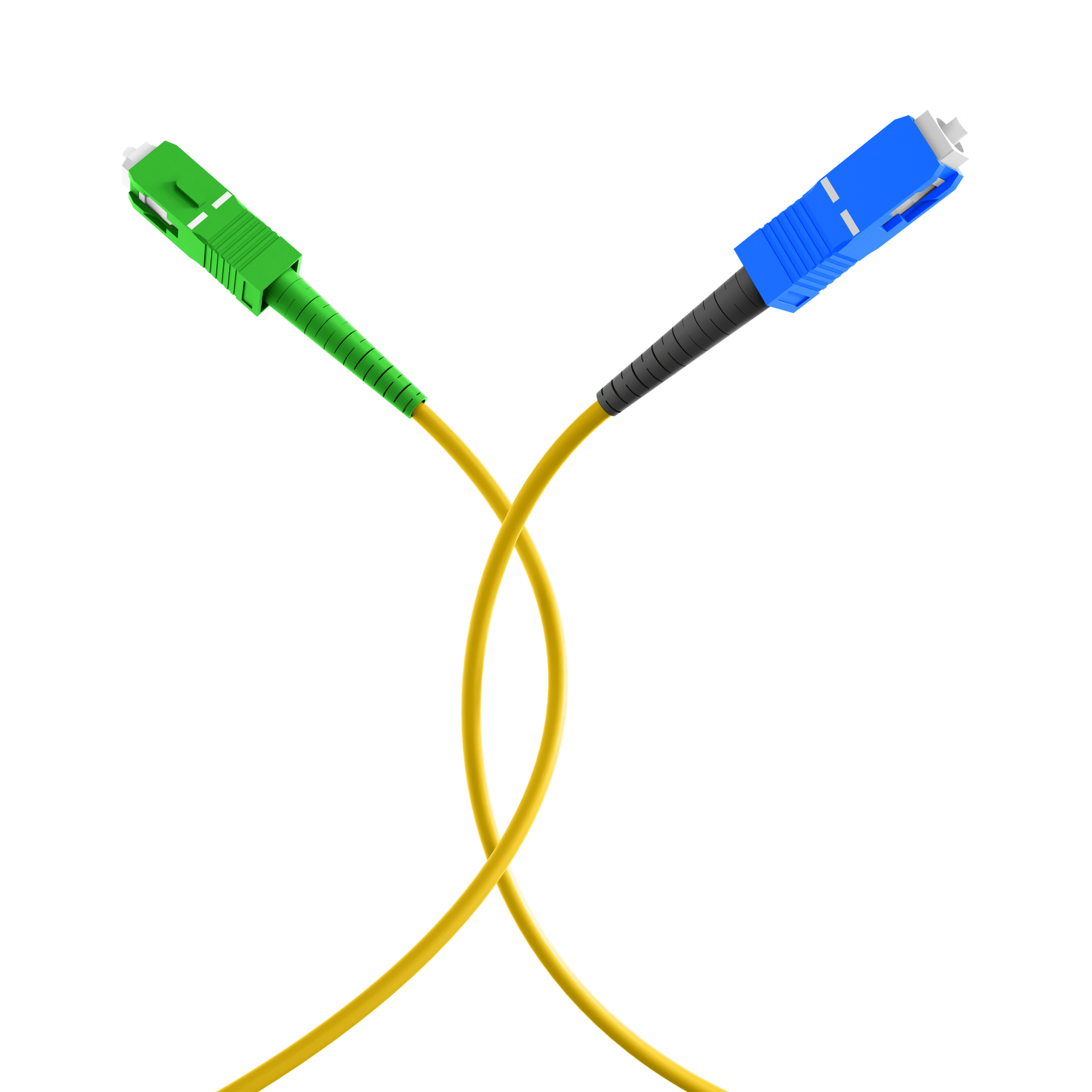 Simplex patch cable SC/APC-SC OS2 G657A2 10m LSZH 3mm yellow