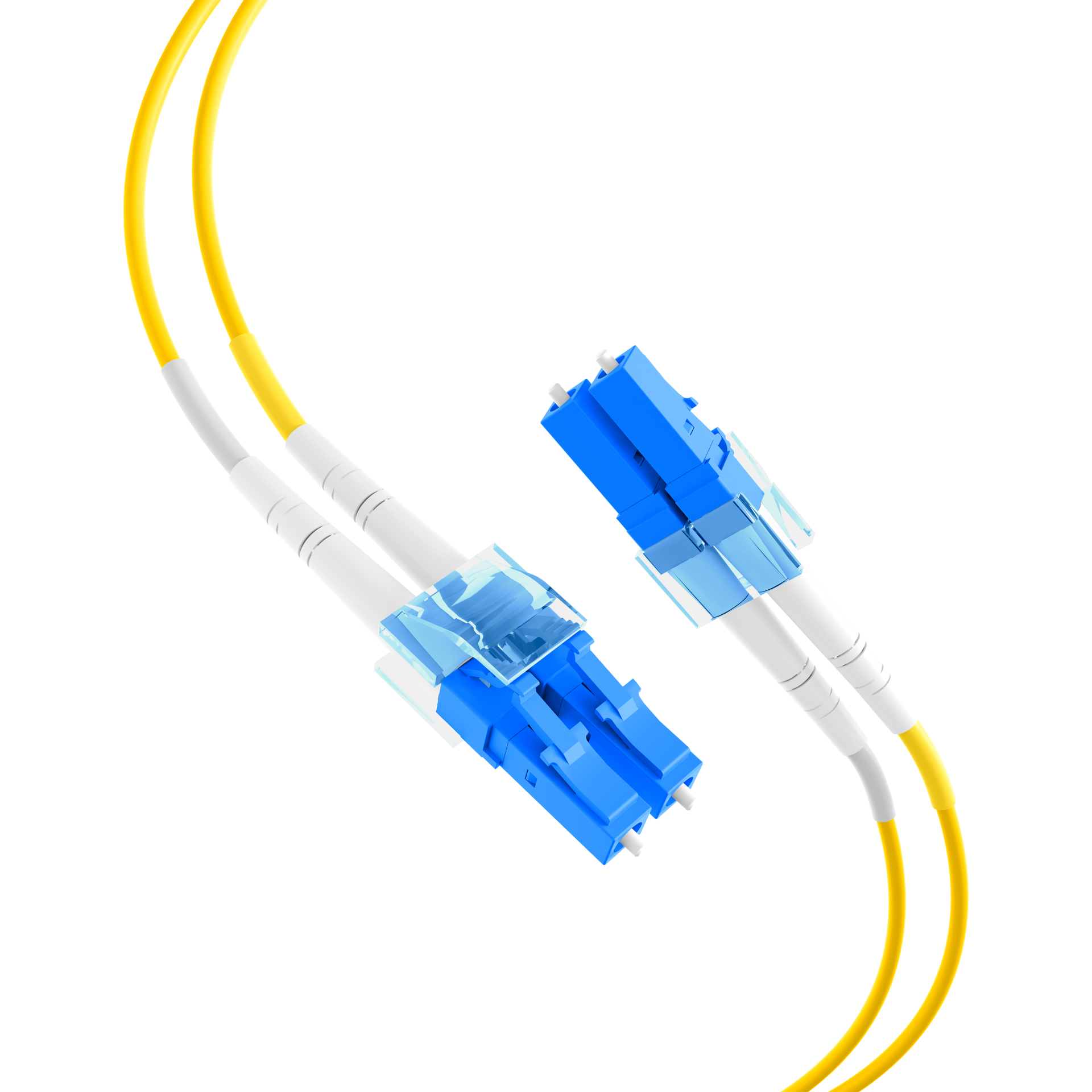 INFRALAN® Duplex Patchkabel Flat-Twin LC-LC OS2 0,5m LSZH 3x5mm gelb G652D