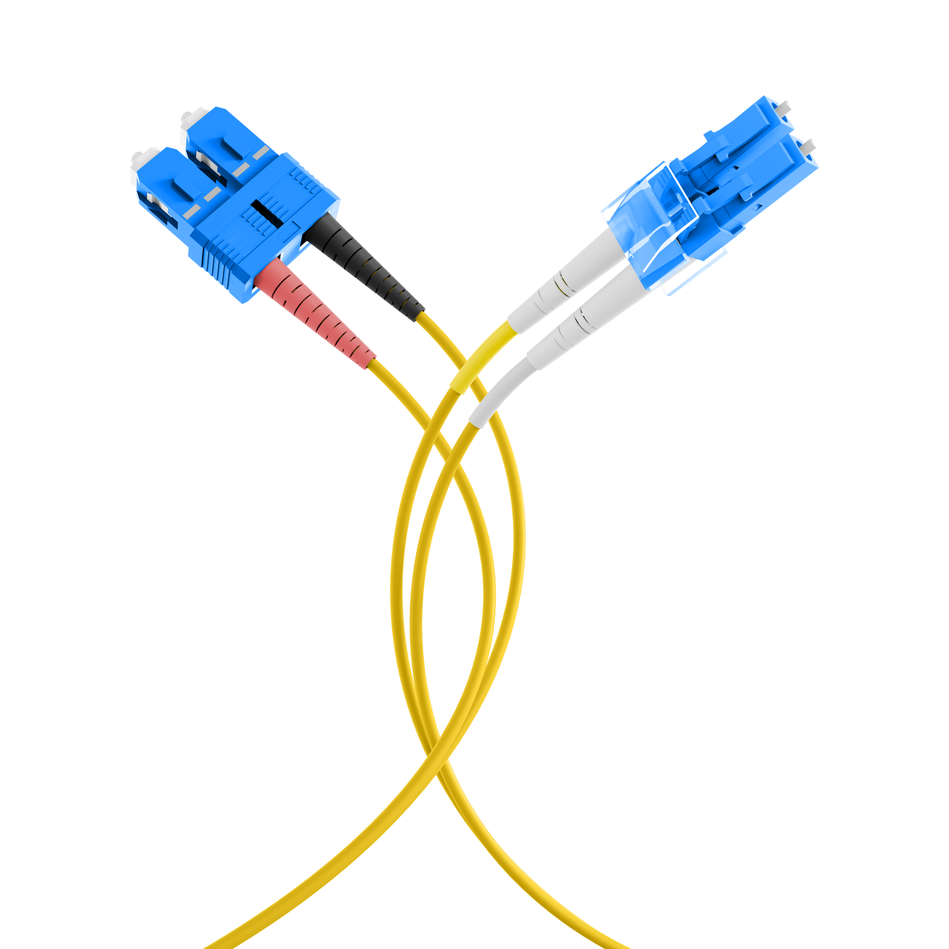 INFRALAN® Duplex Patchkabel Flat-Twin LC-LC OS2 10m LSZH 3x5mm gelb G652D