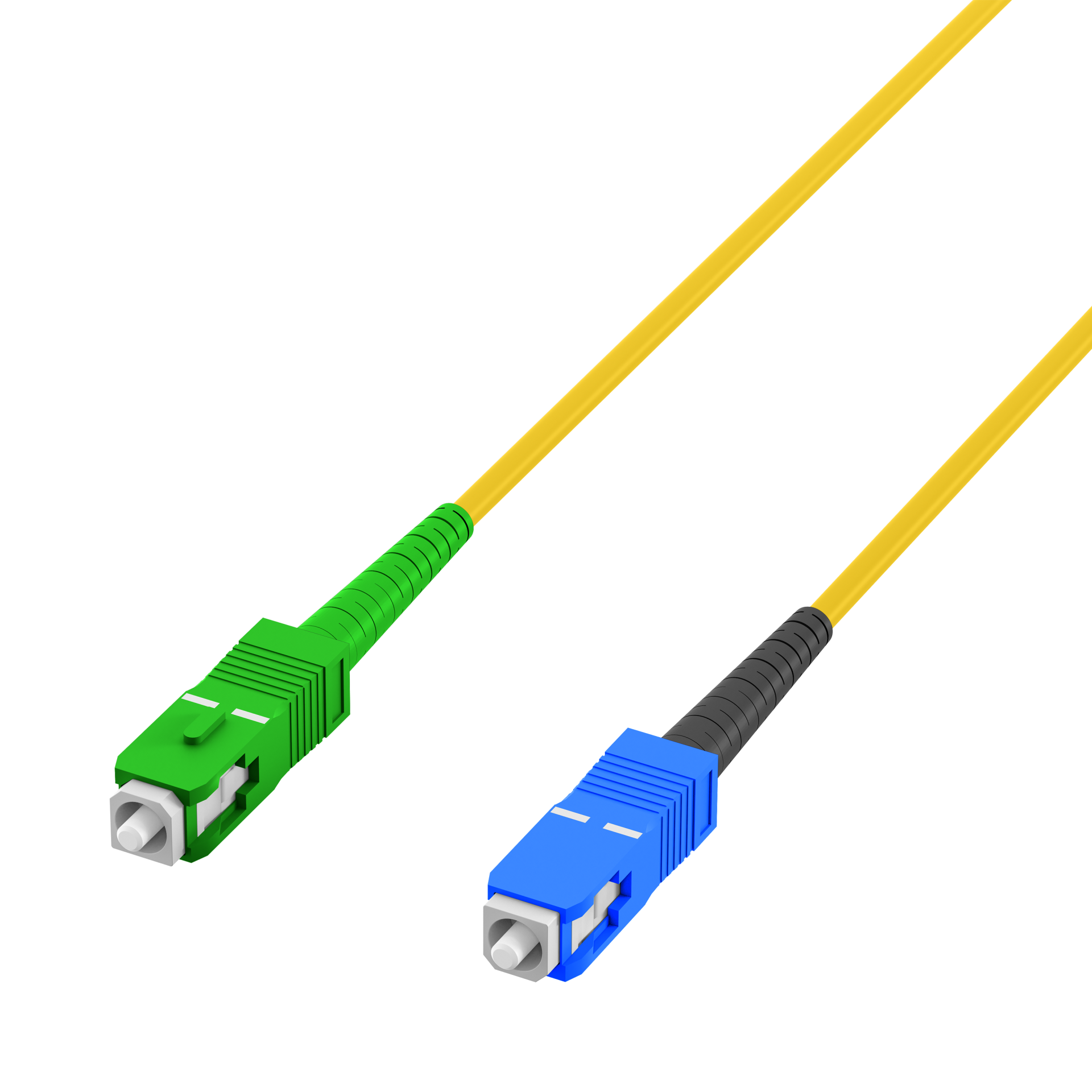 Simplex patch cable SC/APC-SC OS2 G657A2 10m LSZH 3mm yellow