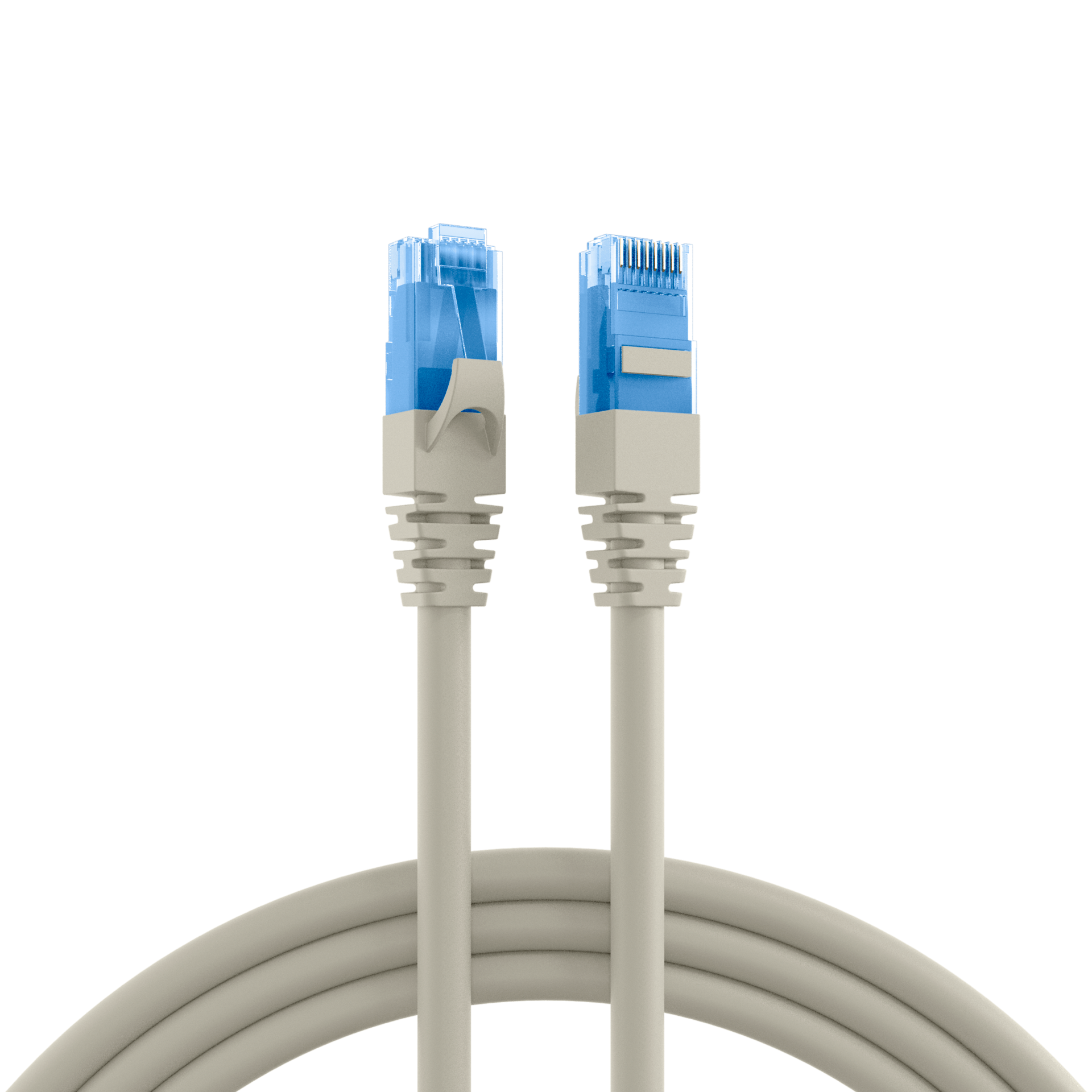 RJ45 Patchkabel Cat.6A U/UTP LSZH Premium 500MHz grau 15m