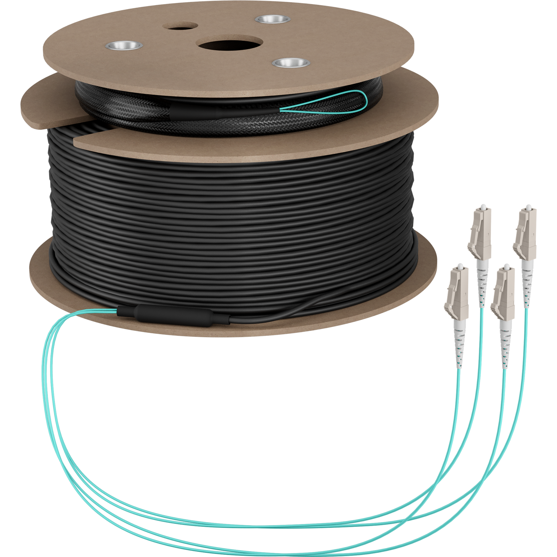 Trunk cable U-DQ(ZN)BH OM3 4G (1x4) LC-LC,200m Dca LSZH