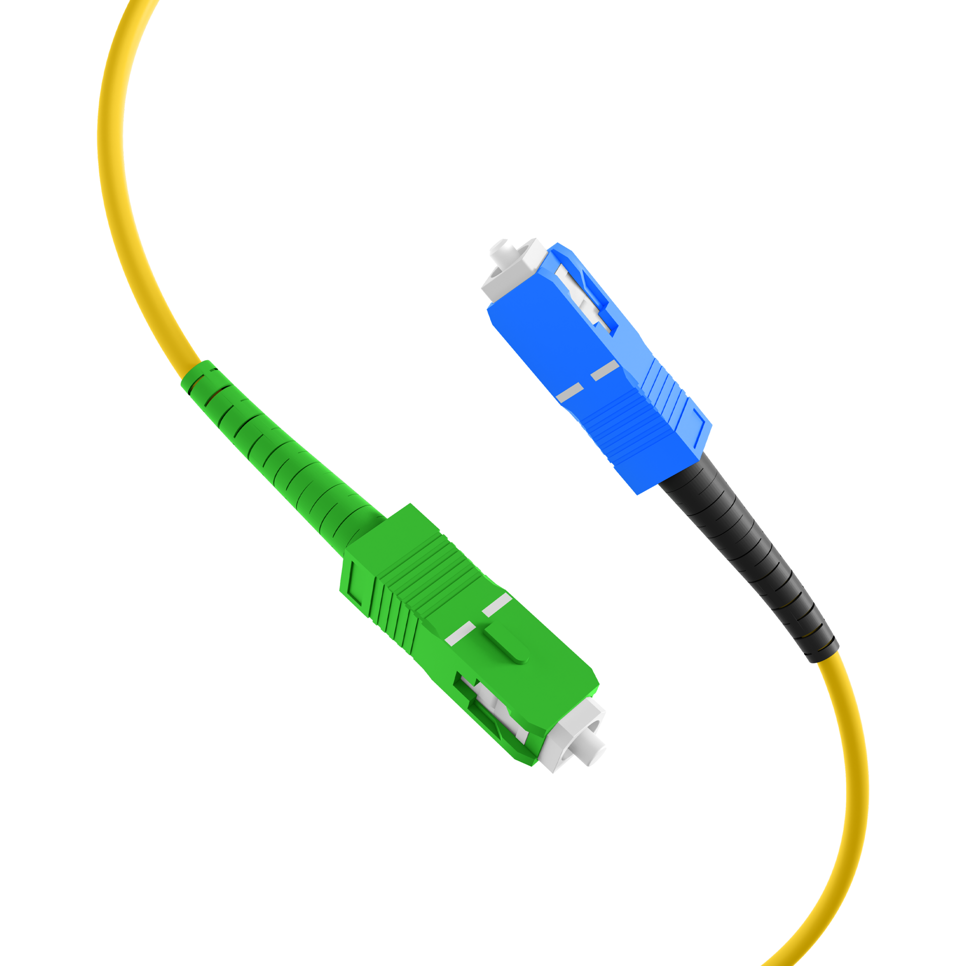 Simplex patch cable SC/APC-SC OS2 G657A2 10m LSZH 3mm yellow