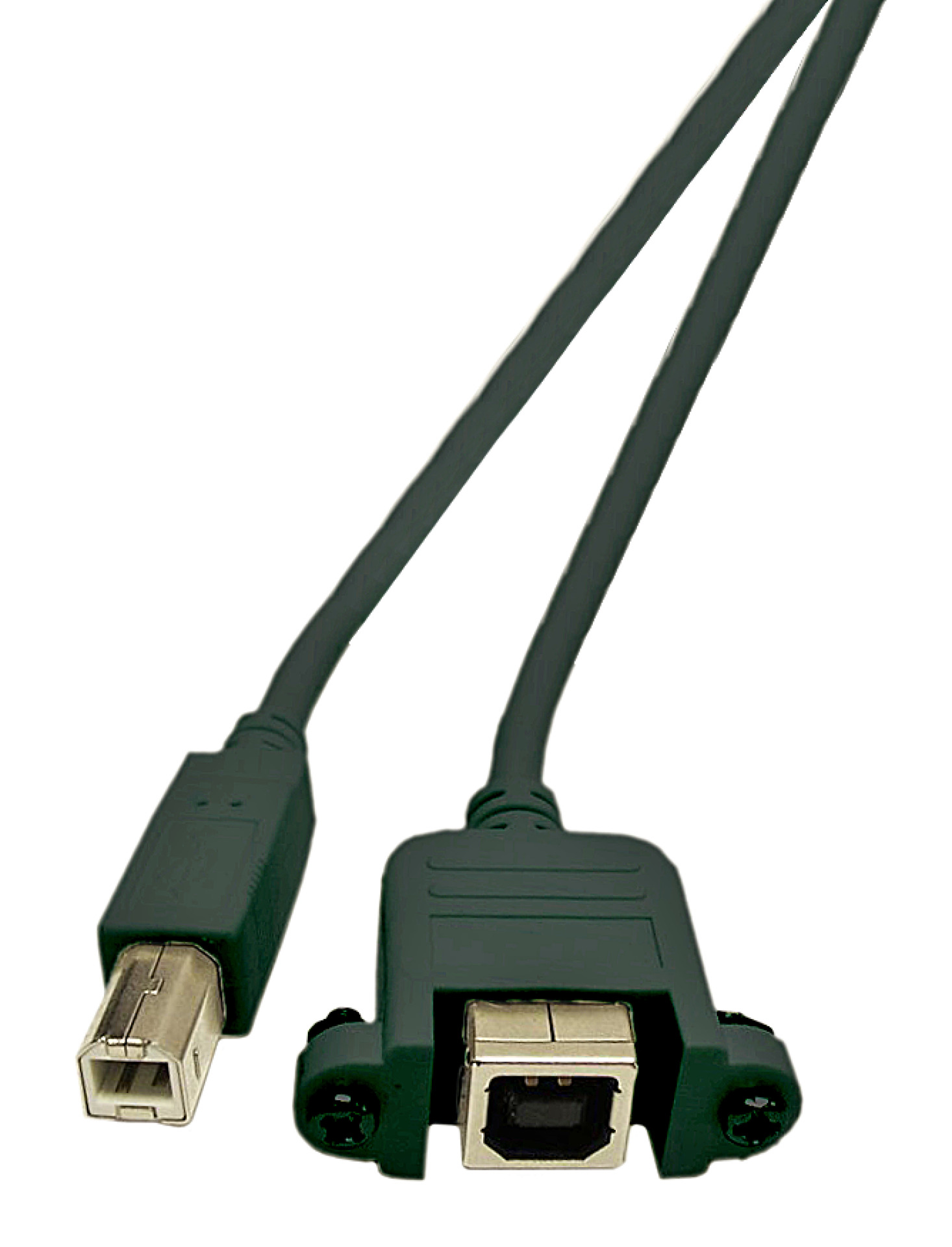 USB2.0 Verlängerungskabel B-B, St.-Einbaubuchse, 3,0m, schwarz, Classic