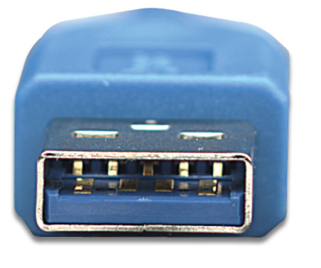 USB3.0 Anschlusskabel Stecker Typ A - Stecker Typ B, Blau 1 m