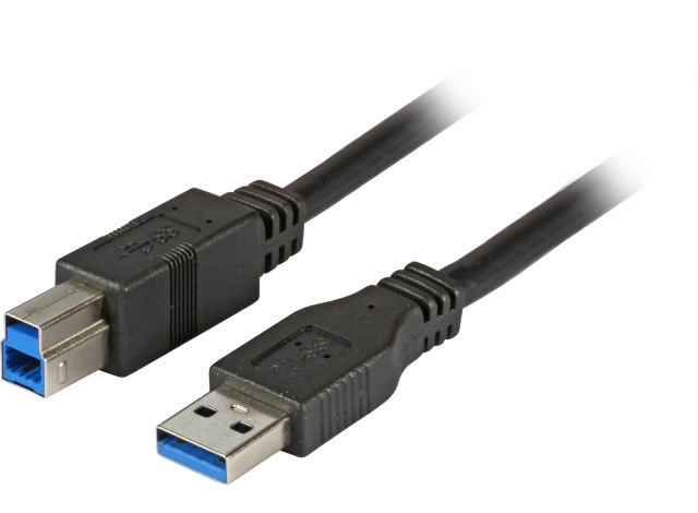 USB3.0 Anschlusskabel A-B, St.-St., ,3,0m, blau, Premium