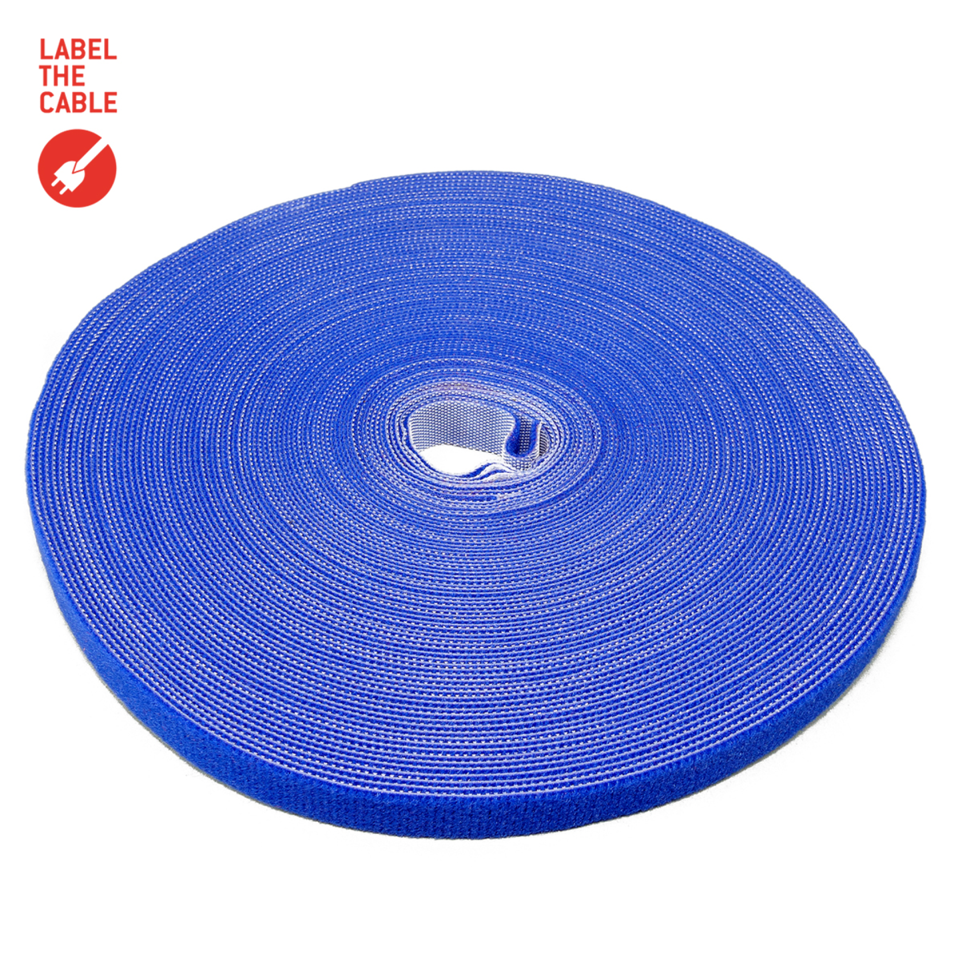 LTC ROLL STRAP, Doppelseitige Klettbandrolle,25m blau