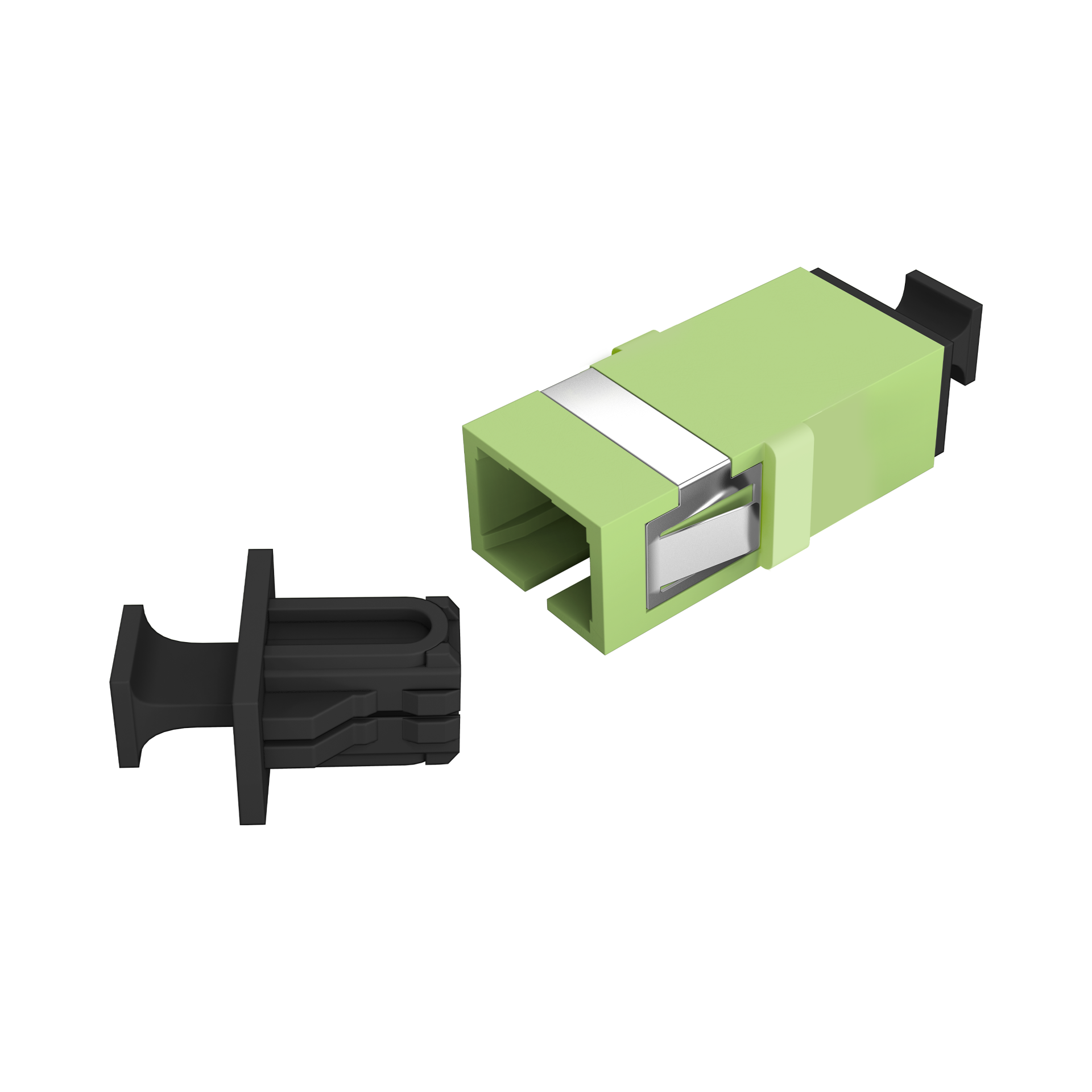 Adapter  SC Simplex Adapter  OM5 lime green flangeless