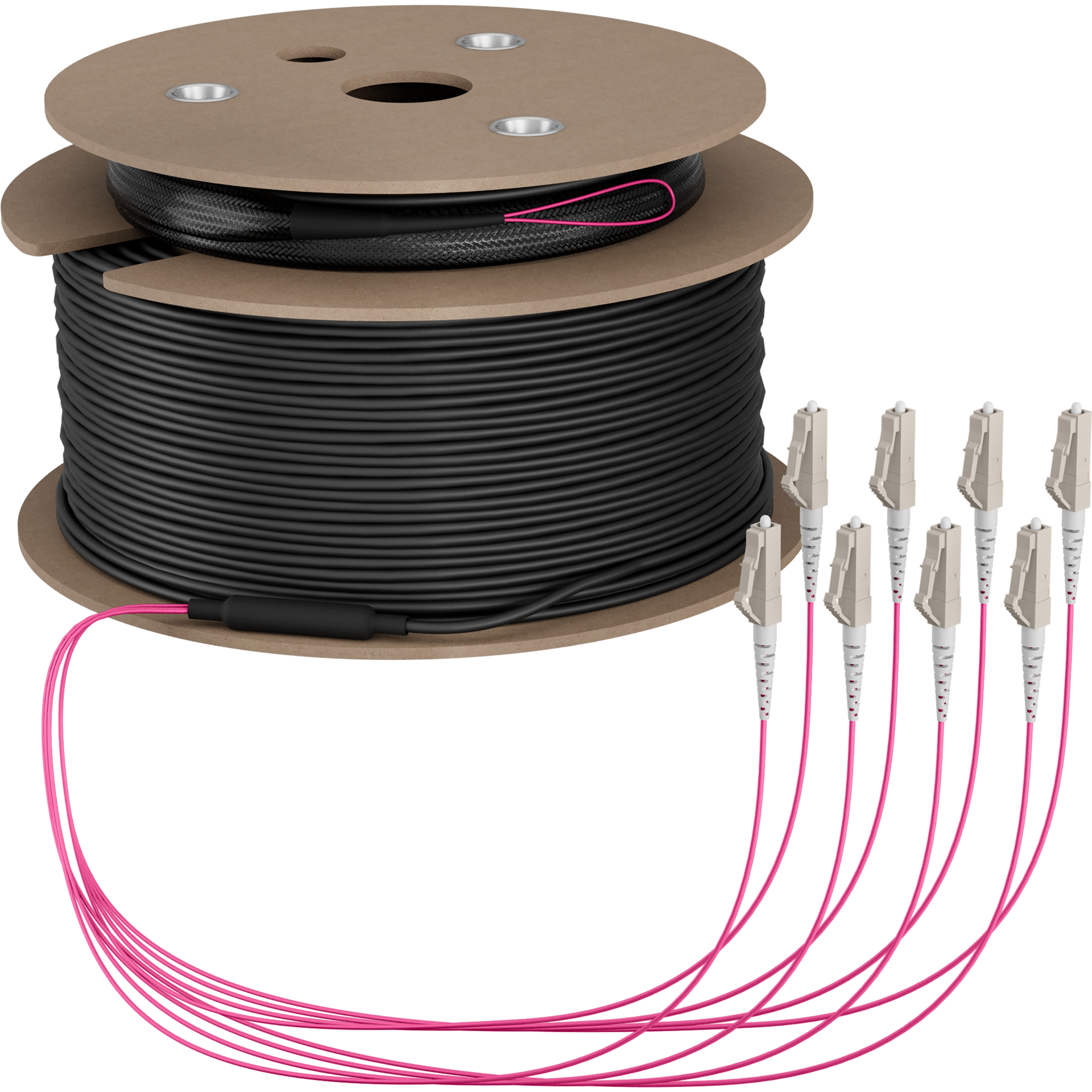 Trunkkabel U-DQ(ZN)BH OM4 8G (1x8) LC-LC,100m Dca LSZH