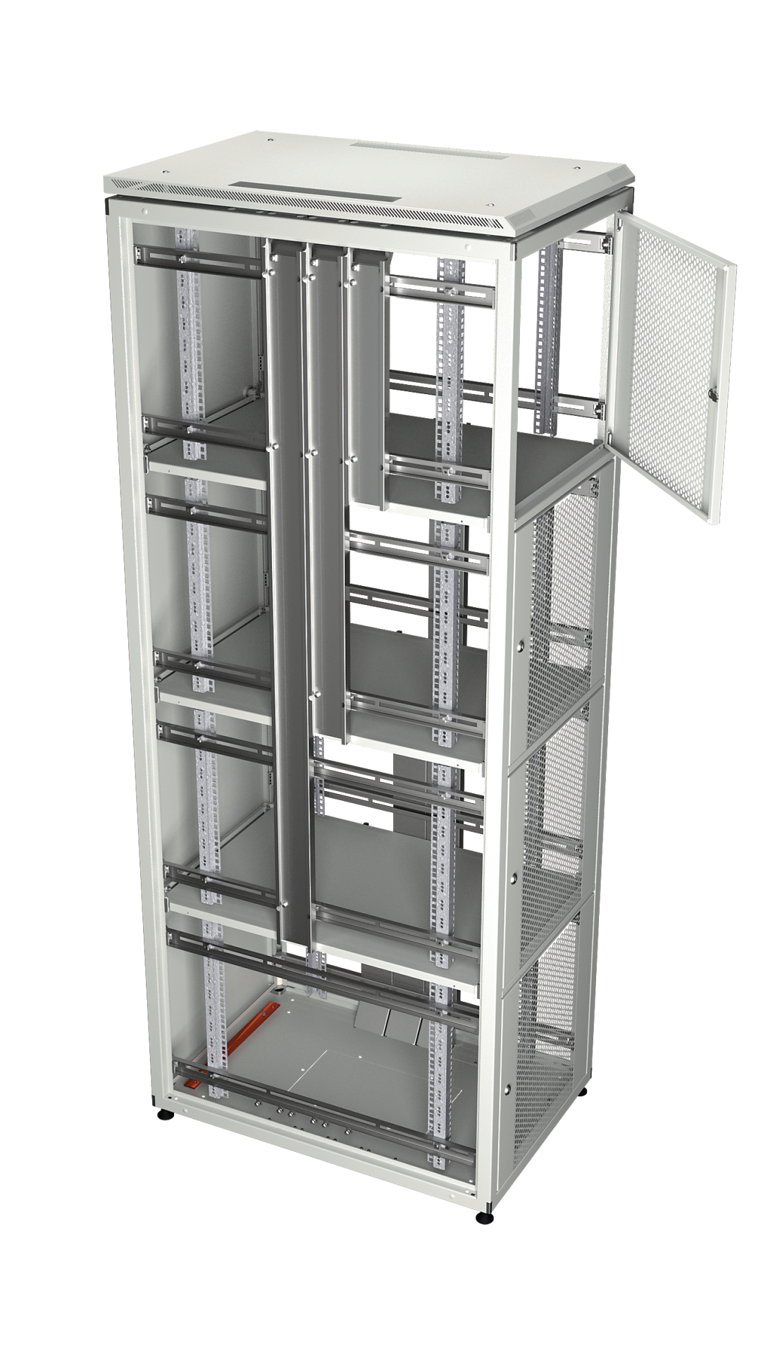 Co-Location Rack PRO, 3 x 13HE, 800x1000,mm, F+R 2-tlg. perforiert, RAL7035