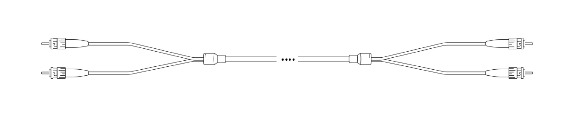 Breakout I-V(ZN) HH OM2 50/125µm ST/ST 4G 1,0m