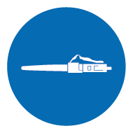 Icon: Steckgesicht auf blauem Hintergrund