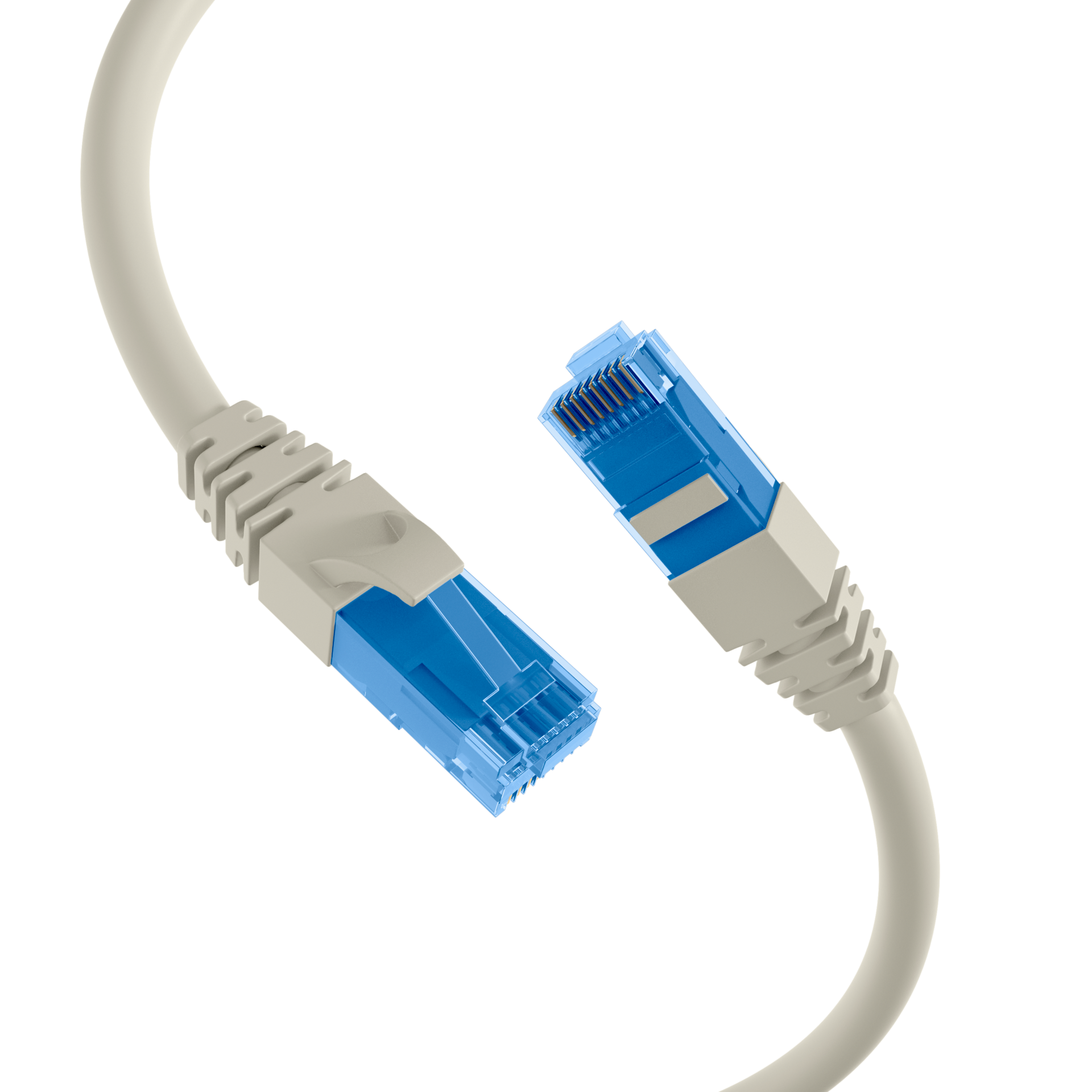 RJ45 Patchkabel Cat.6A U/UTP LSZH,Premium 500MHz grau 7,5m