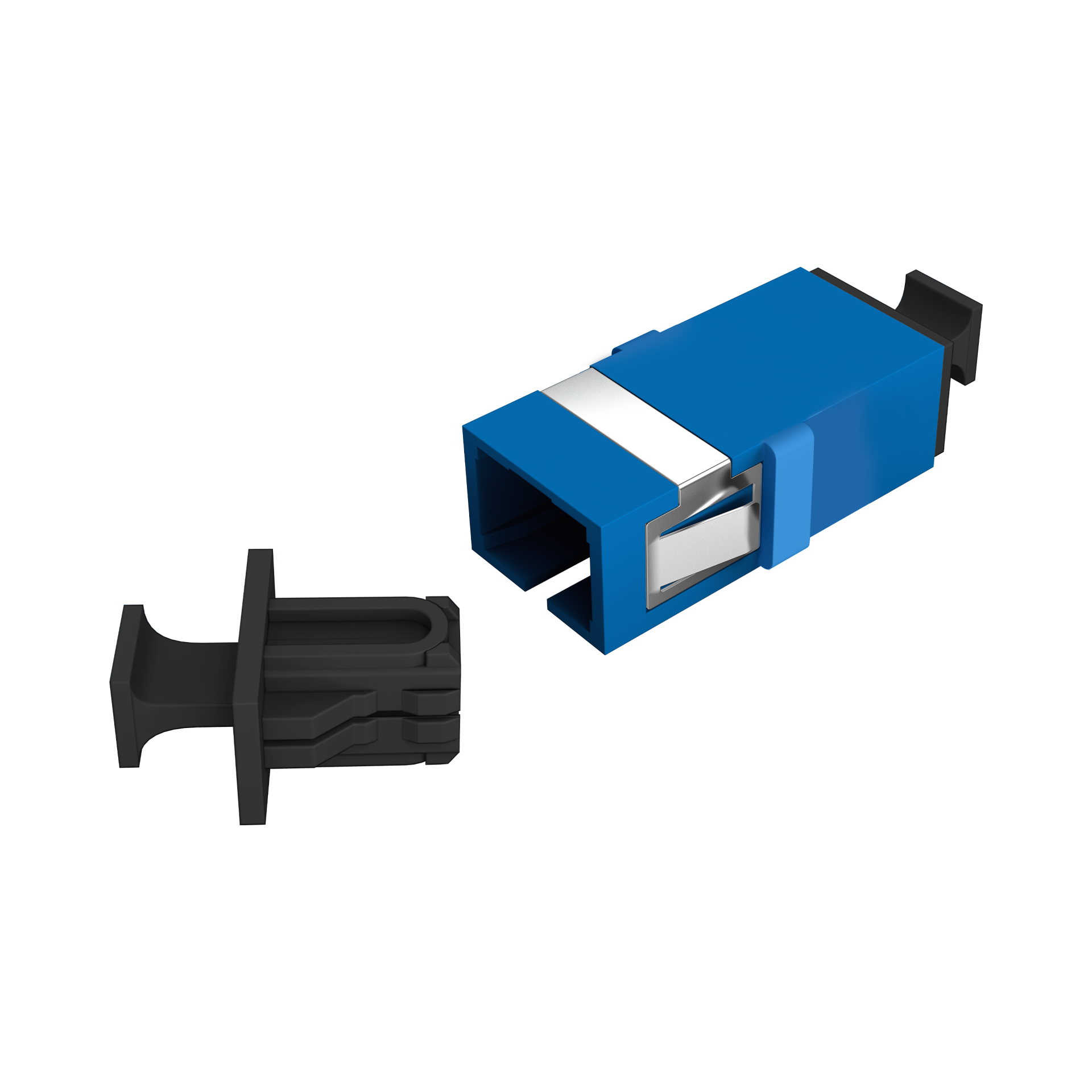 Adapter  SC Simplex OS2 blue flangeless