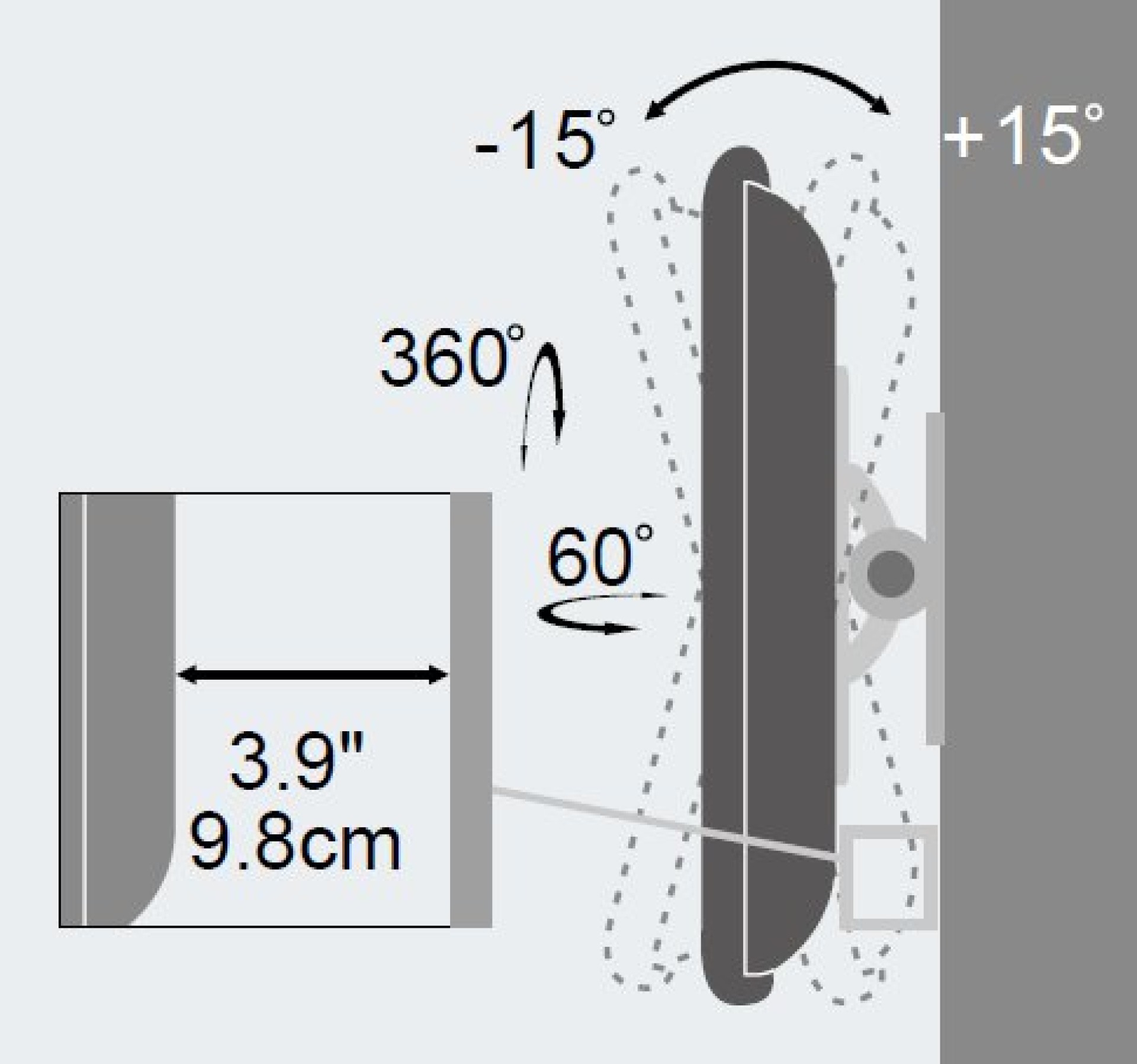 Wandhalterung für LCD TV LED 13" - 30" FullMotion,Weiß