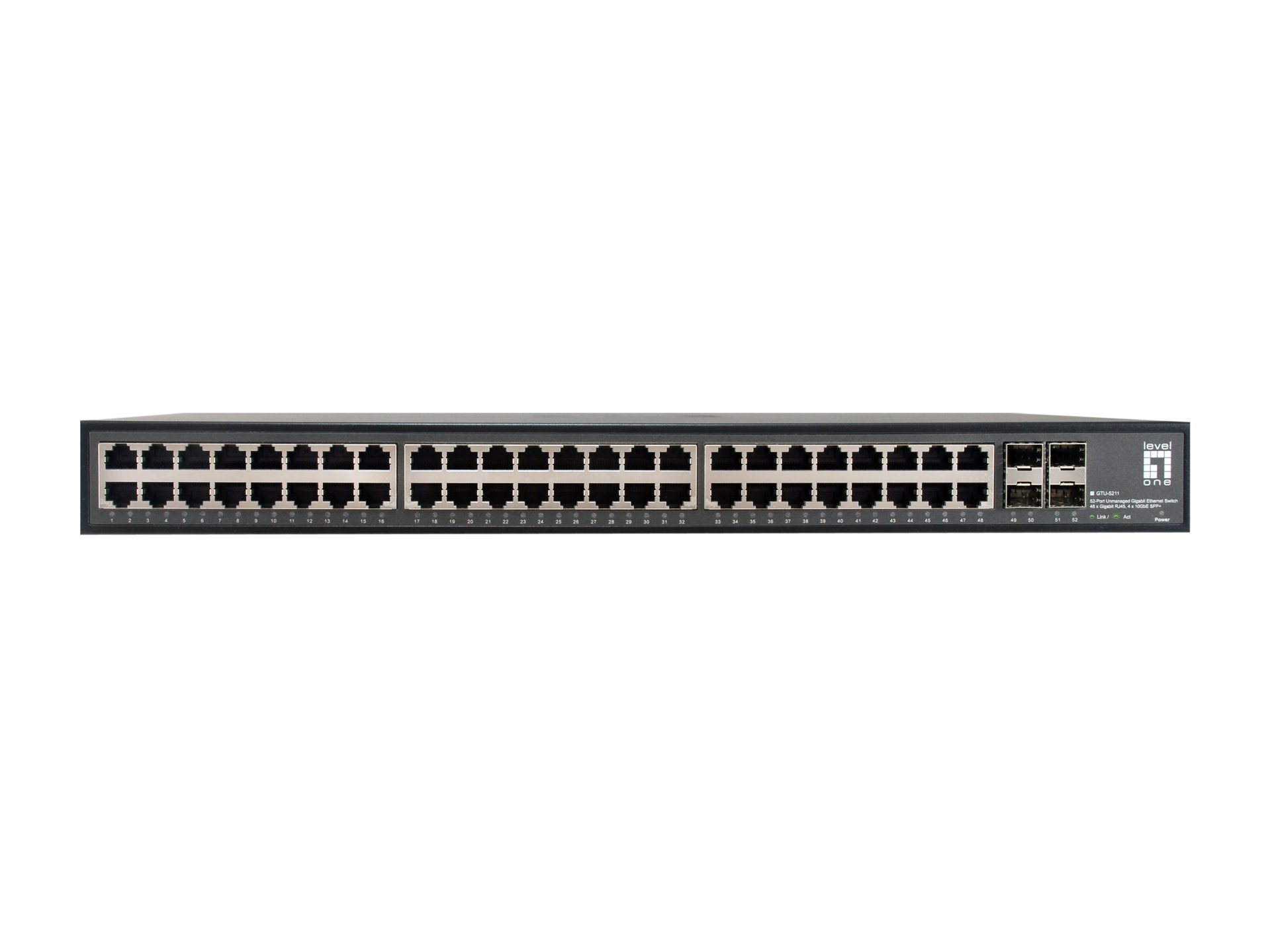 48-Port Gigabit Ethernet Switch unmanaged,10/100/1000 Mbps, +4x10GB SFP+