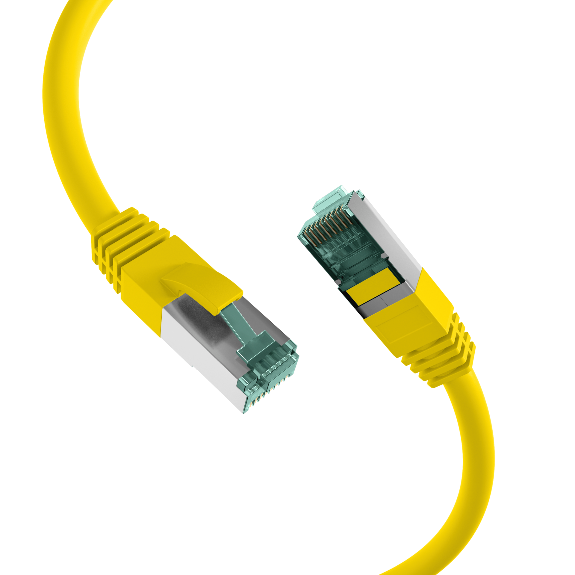 RJ45 Patch cable S/FTP, Cat.6A, LSZH, 0.15m, yellow