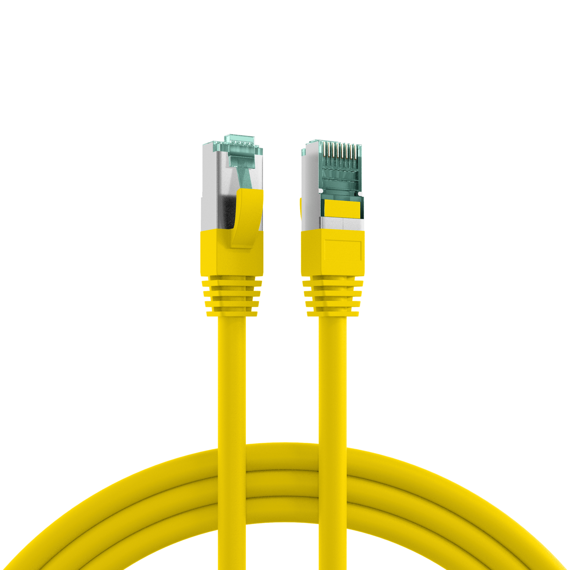 RJ45 Patch cable S/FTP, Cat.6A, LSZH, 0.15m, yellow