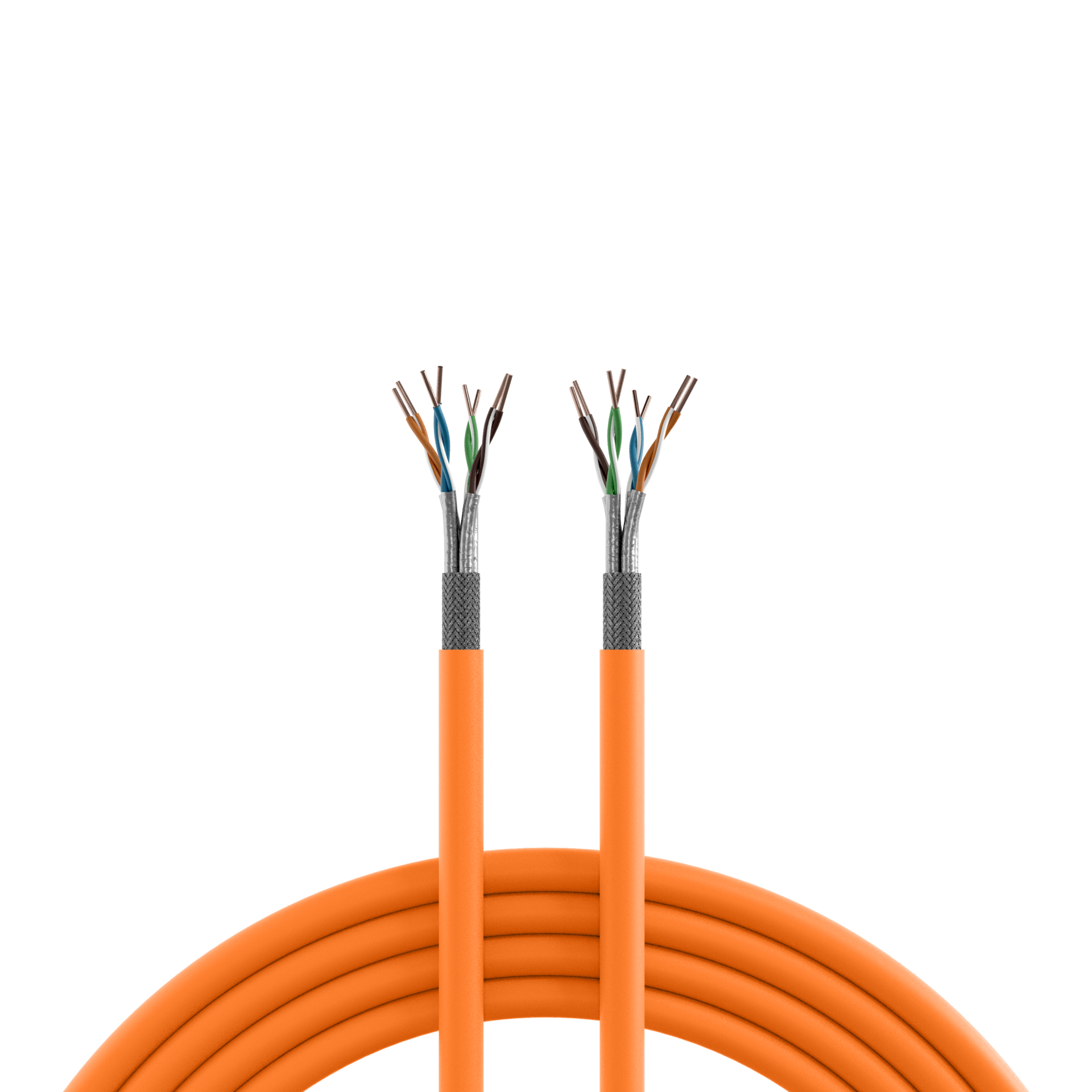 SFTP cat 7 network cable solid copper wire 23 AWG, LSOH/LSZH, 305m