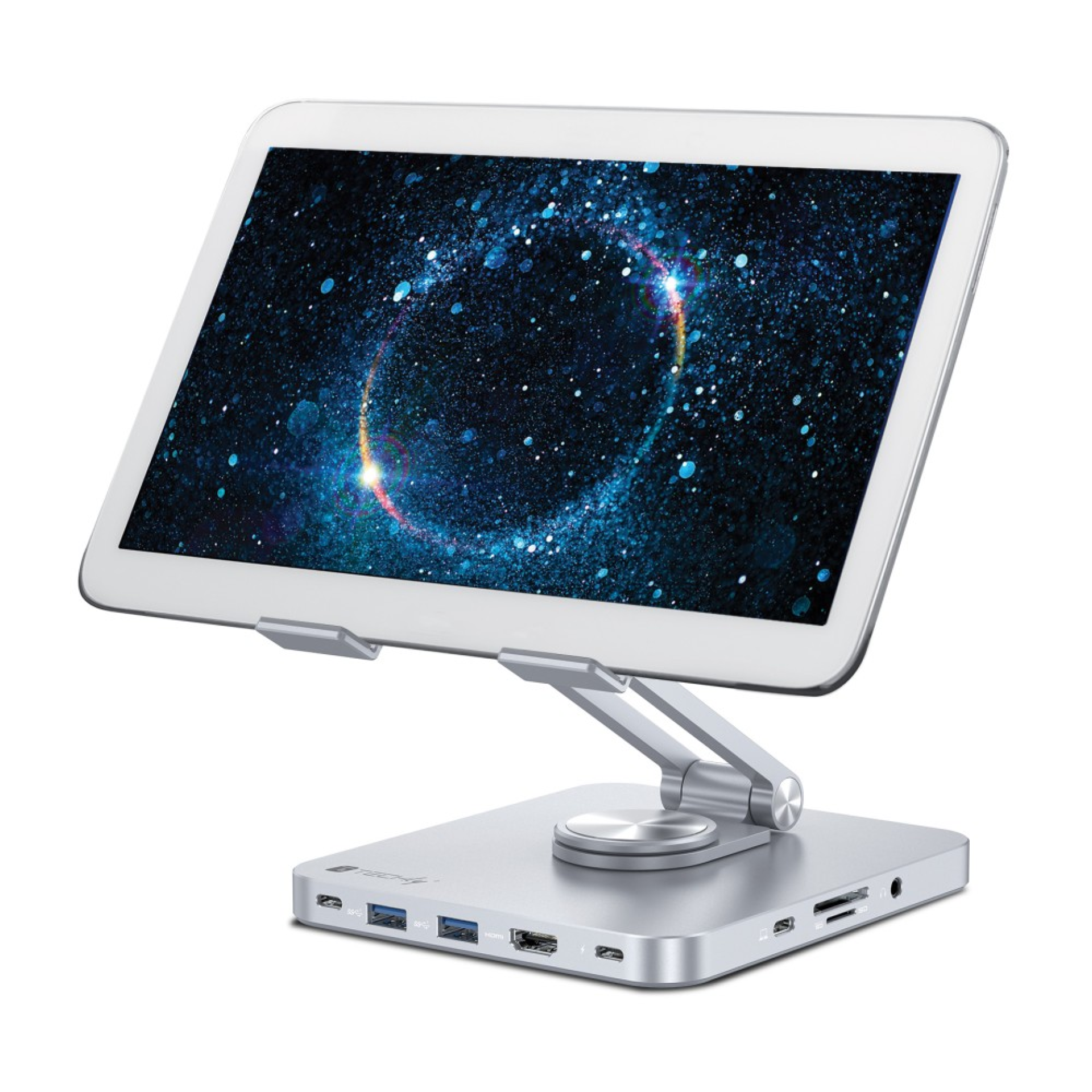 Techly 8-in-1 USB-C™ Hub Docking Station Tablet Stand