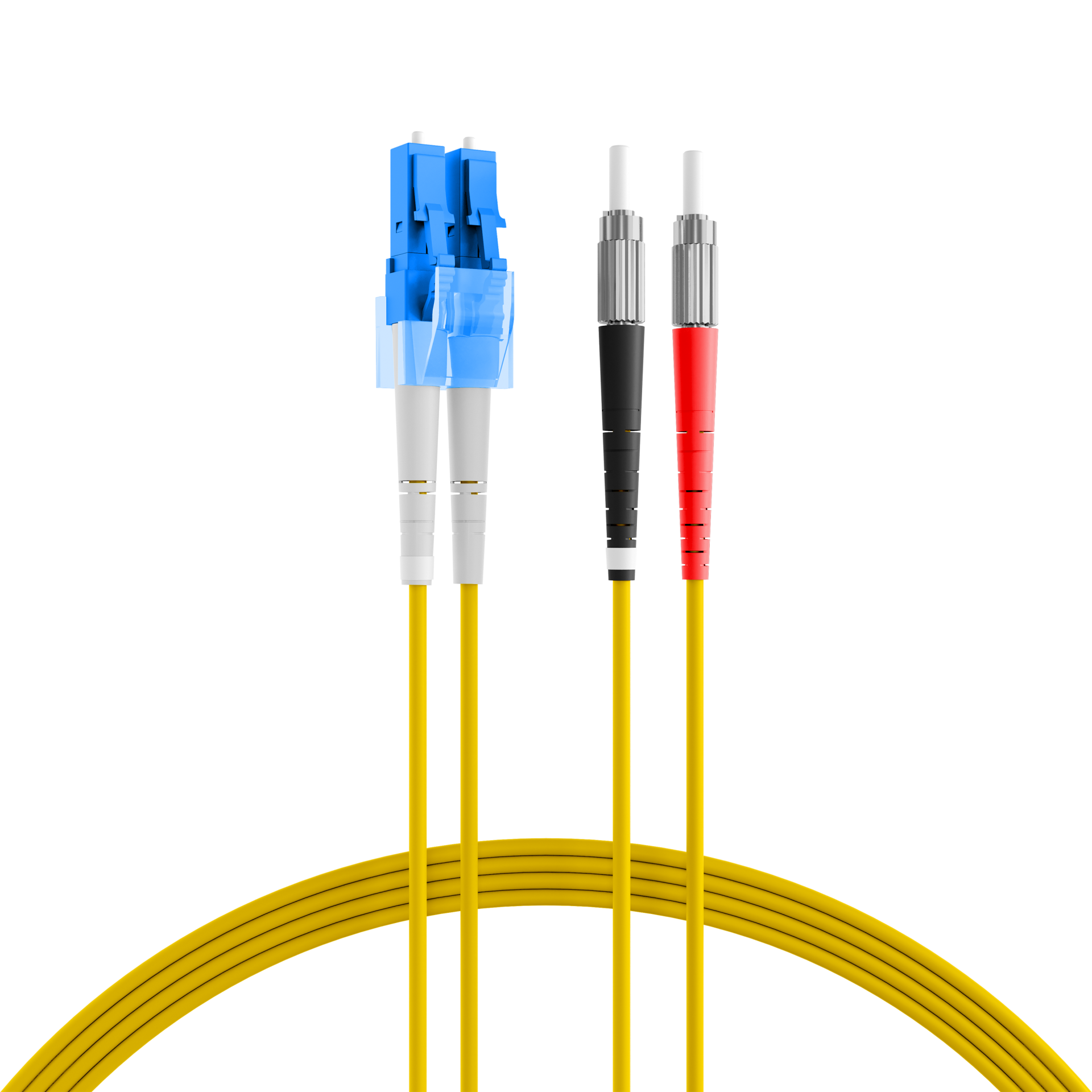 Duplex Patchcable DIN-LC OS2 0,5m LSZH 2mm yellow