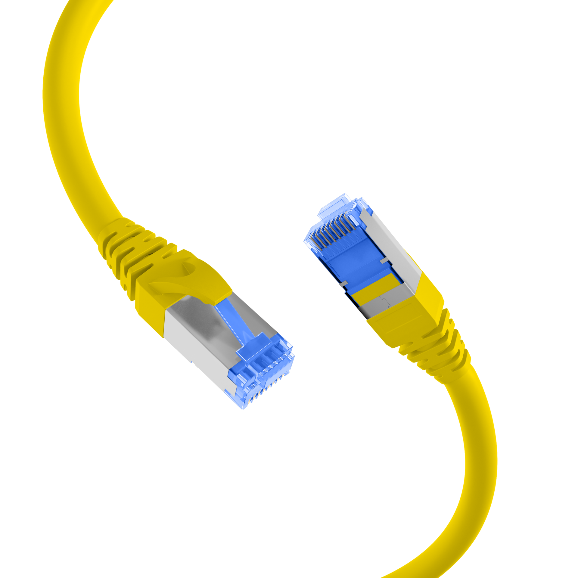 INFRALAN® RJ45 patch cord S/FTP, Cat.6A, TPE superflex, 1,5m, yellow