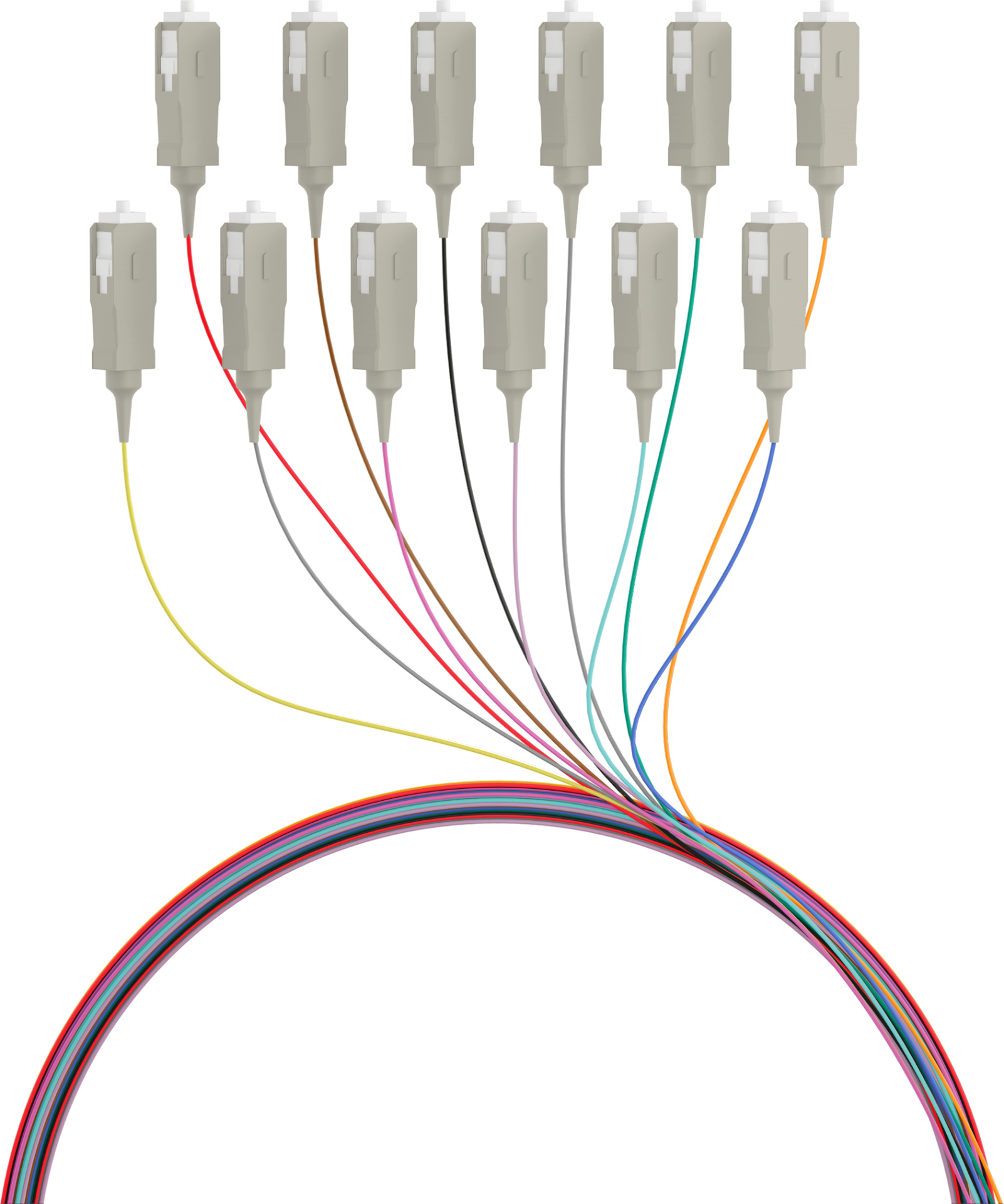 Faserpigtail SC OM2 -farbiges Set 2m - 12 Stück