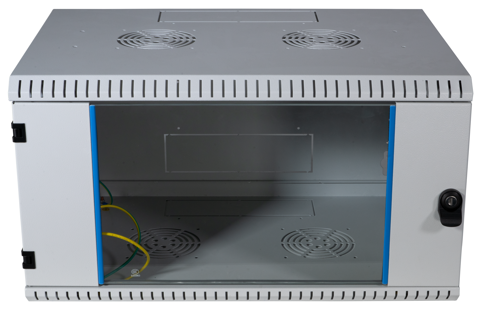 19" Wall Housing 9U, Fixed, 1-Part, RAL7035, Depth 500 mm