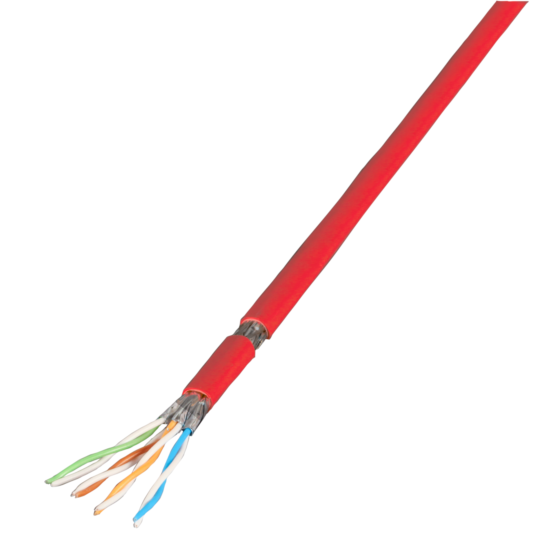 Patch cable Cat.7 PiMF UC900MHz FLEX, SS26 4P FRNC-B, red 100 M