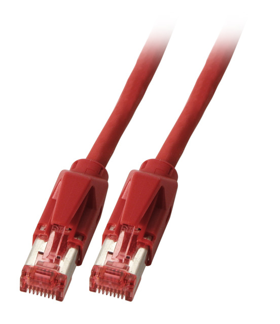 RJ45 Patchkabel Cat.6A S/FTP FR HF,Kerpen F6-90 TM21 rot 1m