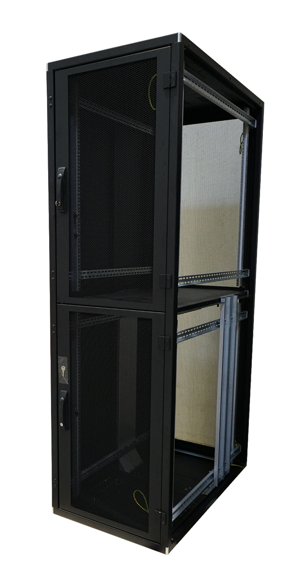 Co-Location Rack PRO, 4 x 10HE, 800x1000,mm, F+R 1-tlg. perforiert, RAL7035