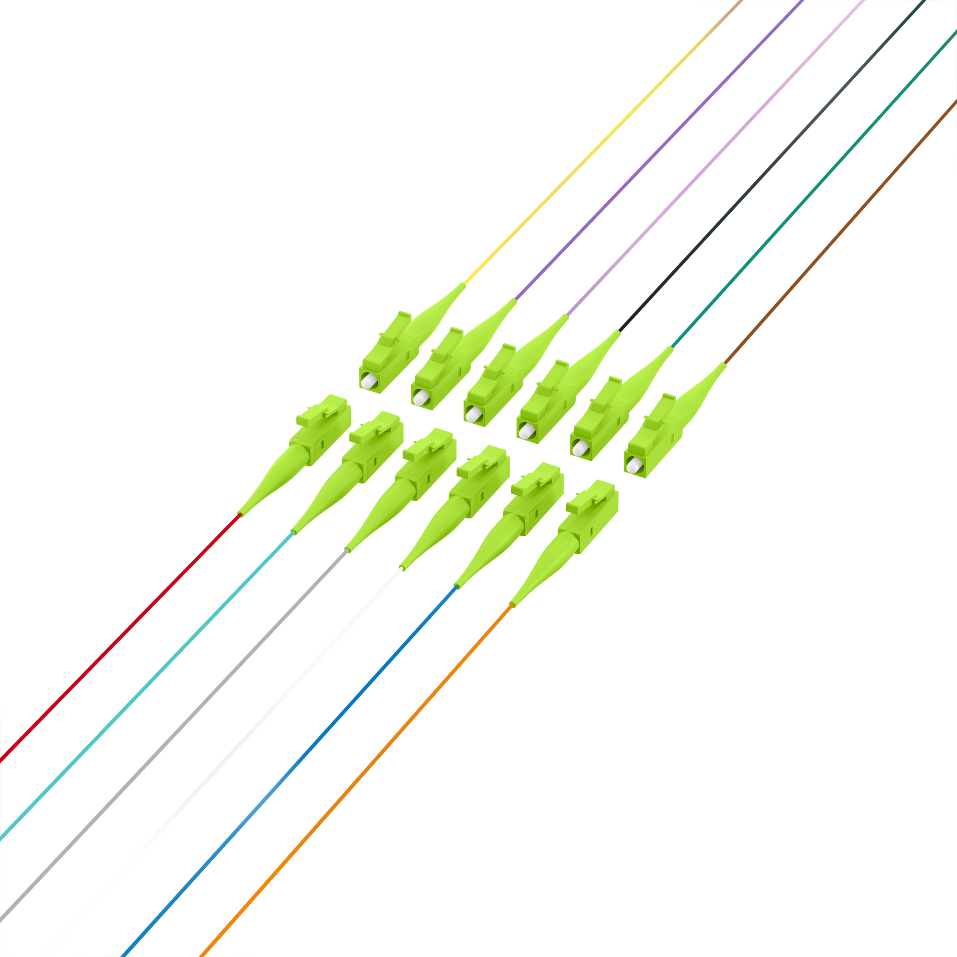 INFRALAN® Fiber Pigtail LC OM5 -colored set 2m - 12 pieces