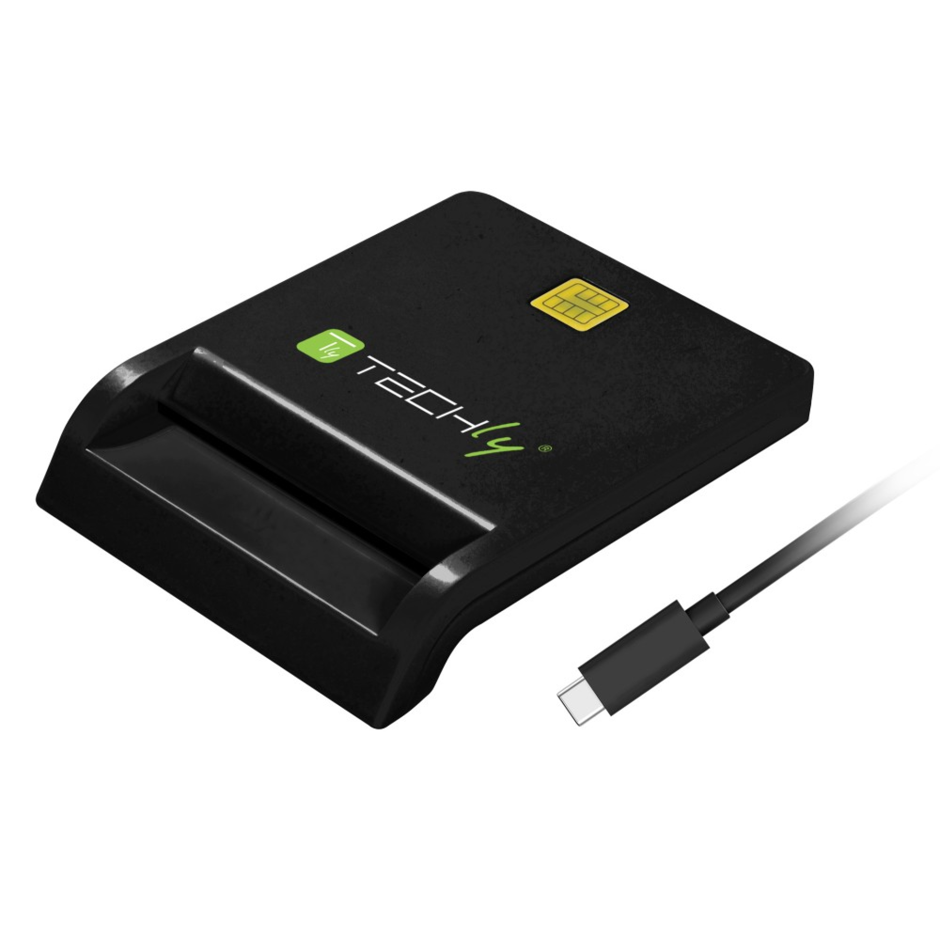 USB-C connector chip card reader, black | Unique | I-CARD-CAM-USB2TYC