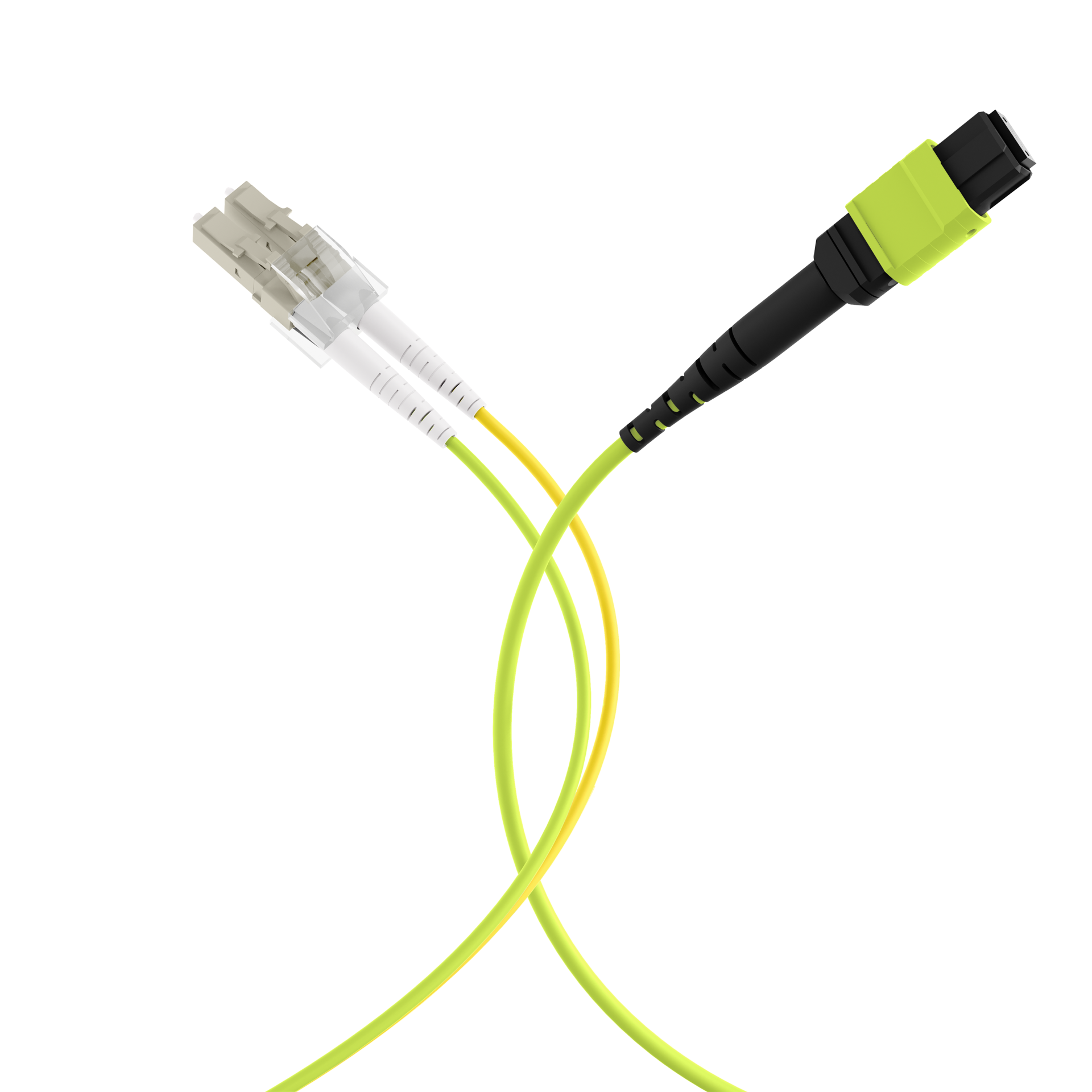 MTP®(F)-LC Trunkkabel OM5 12 Fasern Typ B LSZH limettengrün 3m