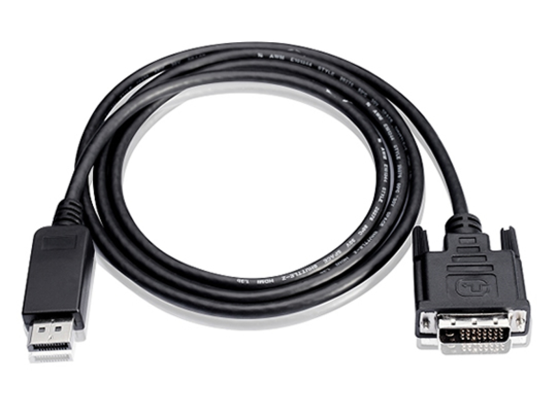 DisplayPort 1.2 to DVI Connecting cable, black, 1 m