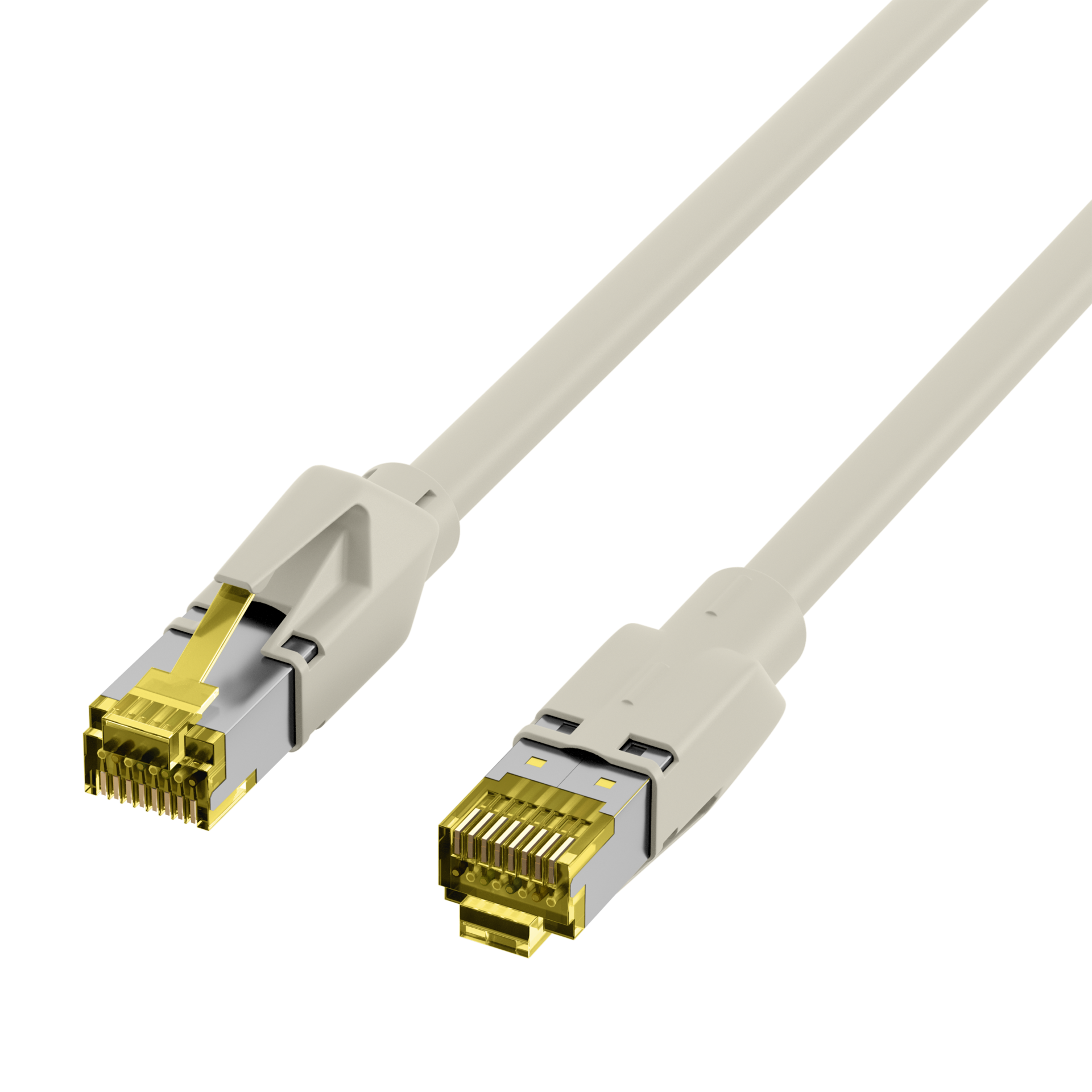 INFRALAN® RJ45 Patchkabel S/FTP, Cat.6A, TM31, UC900, 10m, grau