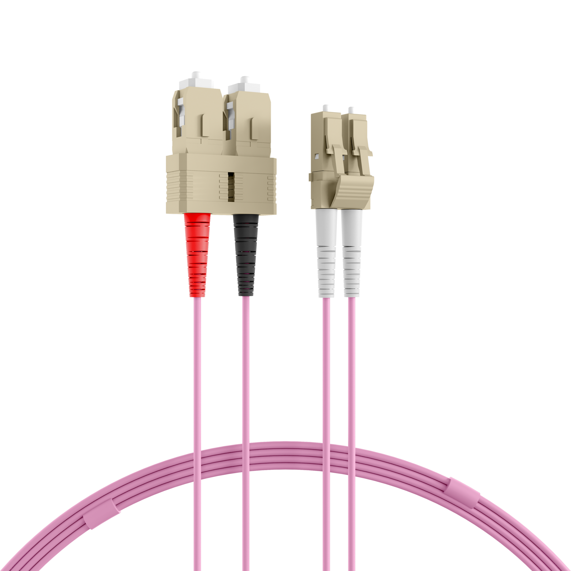 Duplex Patchcable LC-SC OM4 7,5m LSZH 2mm heatherviolet