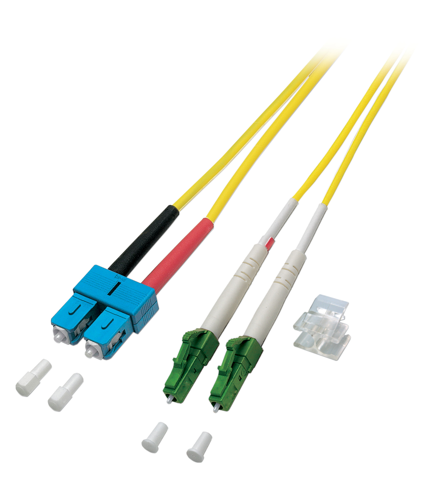 Duplex Patchkabel LC/APC-SC OS2 G652D 50m LSZH 2mm gelb