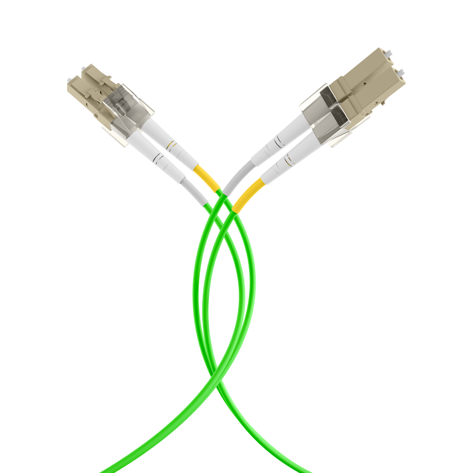 INFRALAN® Duplex Patchcable LC-LC OM5 10,0m LSZH 2mm limegreen