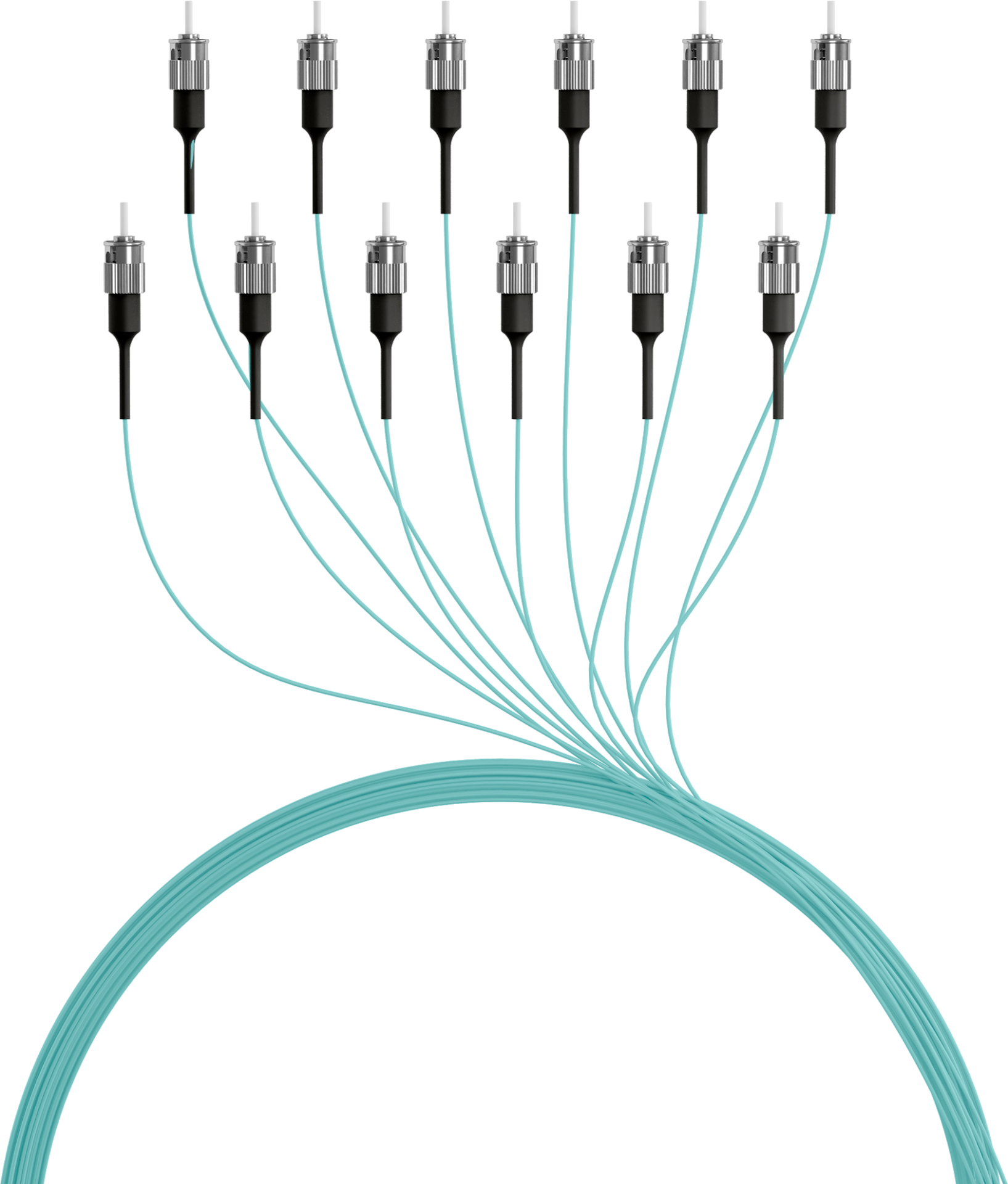 Faserpigtail ST OM3 -Aqua 2m - 1 Stück